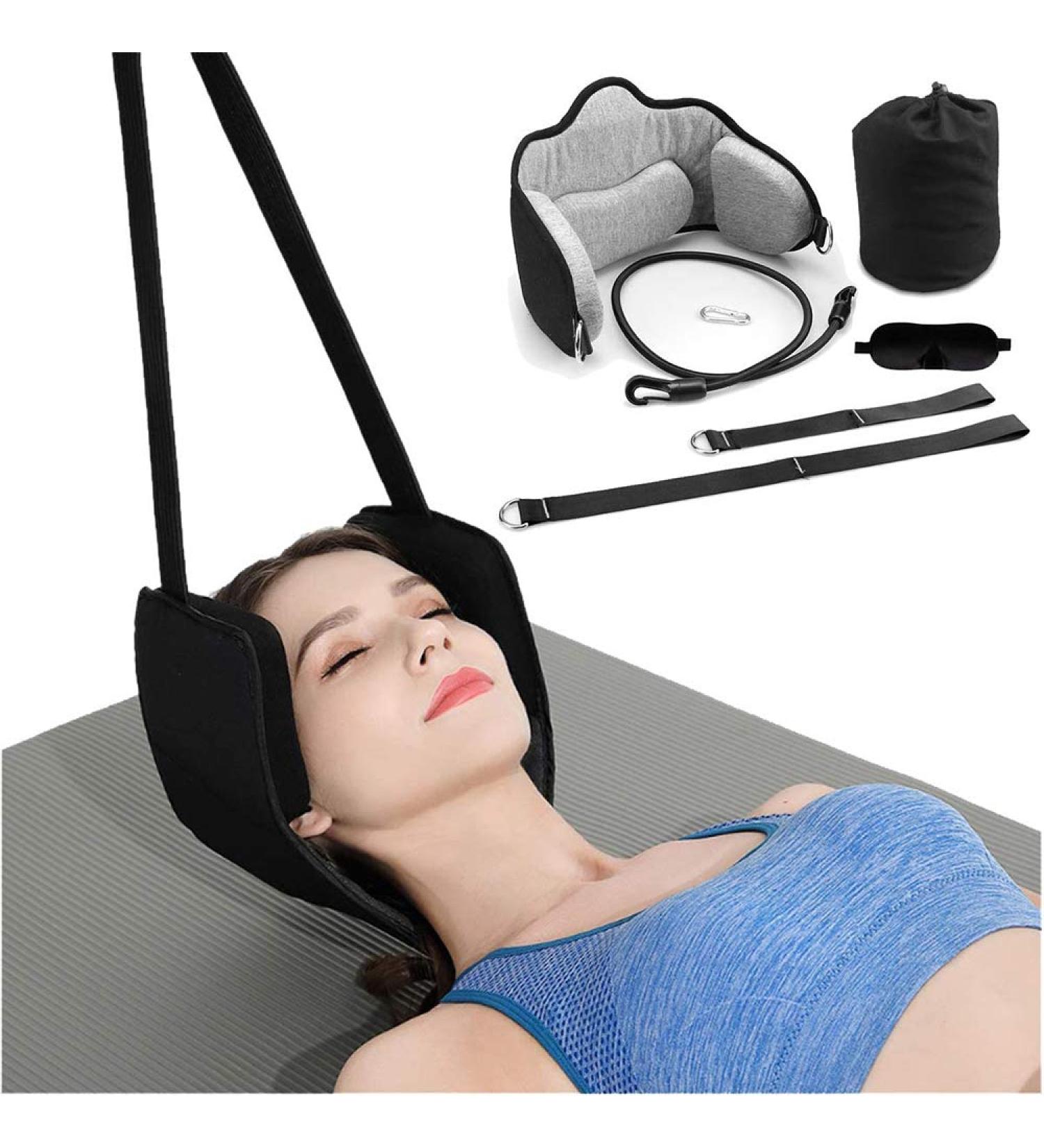 Neck-Head Hammock | Pain Relief Traction Device for Neck & Shoulders | Ideal for Physiotherapy | Includes Free Sleep Mask - International Shipping Available - Buy Online on GoSupps.com