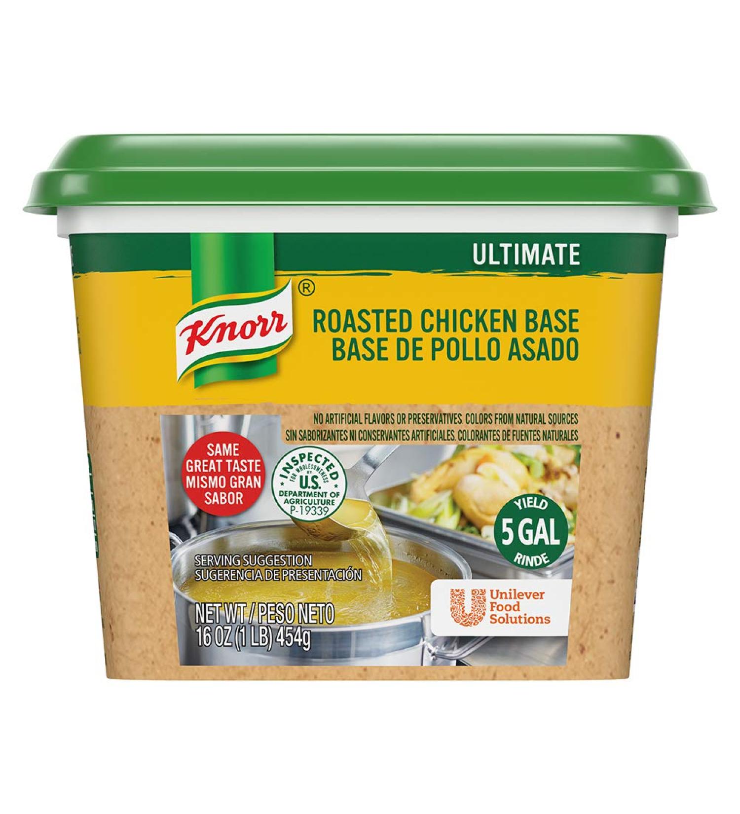 Knorr Professional Ultimate Chicken Stock Base Gluten Free  No Artificial Flavors or Preservatives  No added MSG  Colors from Natural Sources  1 lb  Pack of 6 Chicken Gluten Free - Buy Online on GoSupps.com