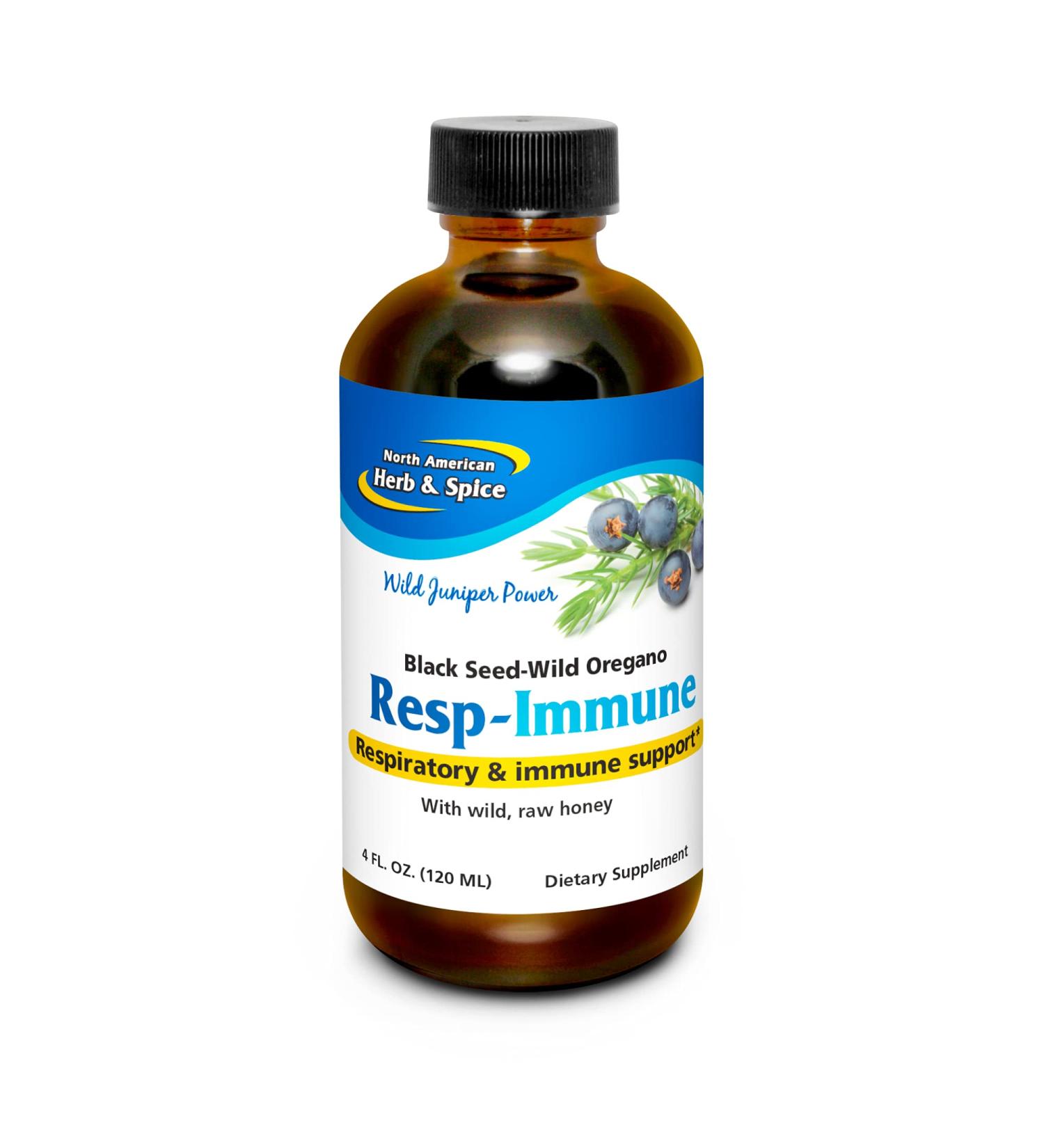 NORTH AMERICAN HERB & SPICE Resp-Immune 4 oz - Respiratory & Immune Support - Black Seed Oregano P73 Oil & Raw Honey - Non-GMO - 78 Servings - Buy Online on GoSupps.com