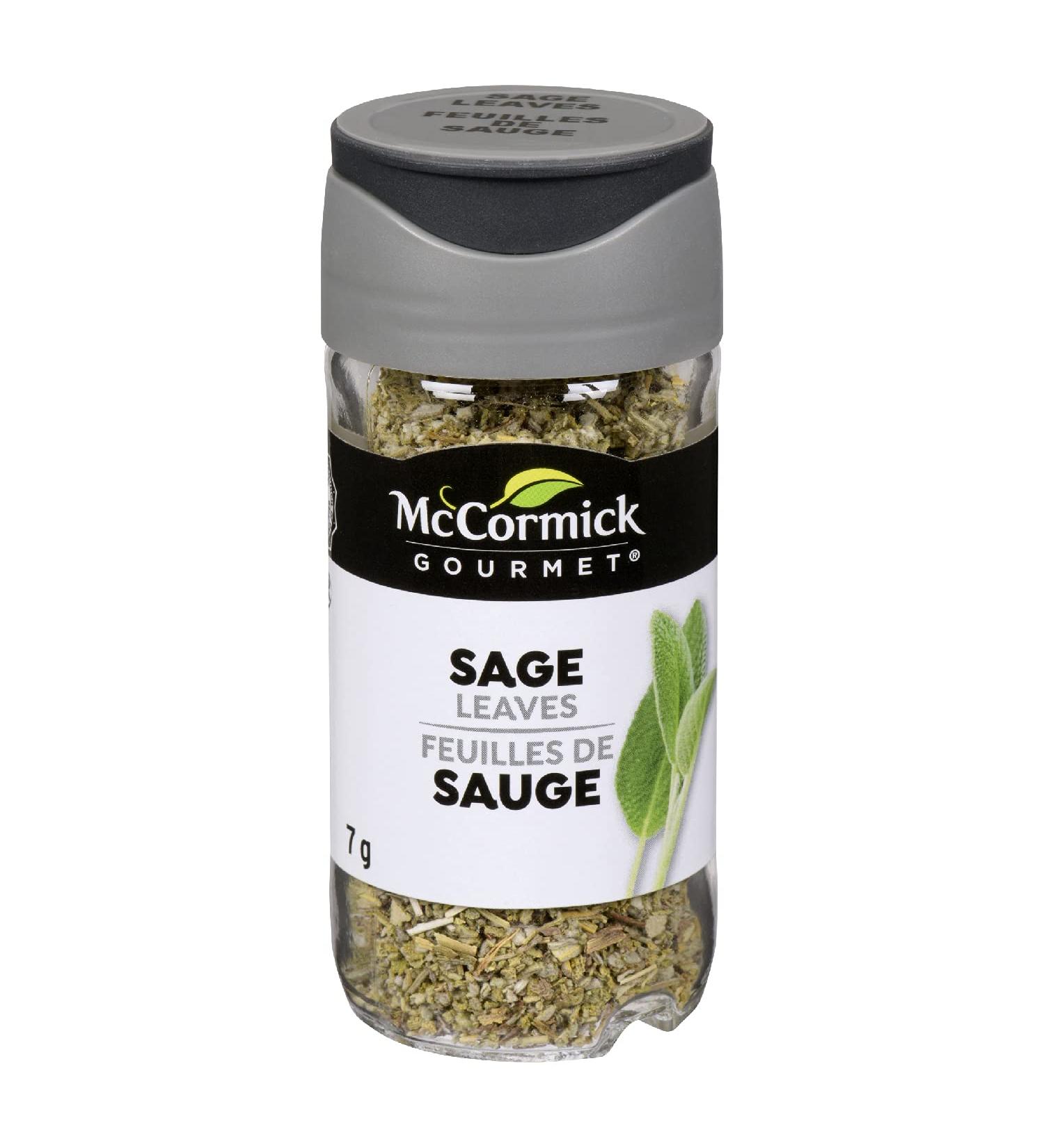 McCormick Gourmet (MCCO3) New Bottle Premium Quality Natural Herbs & Spices Sage Leaves 7g - Buy Online on GoSupps.com