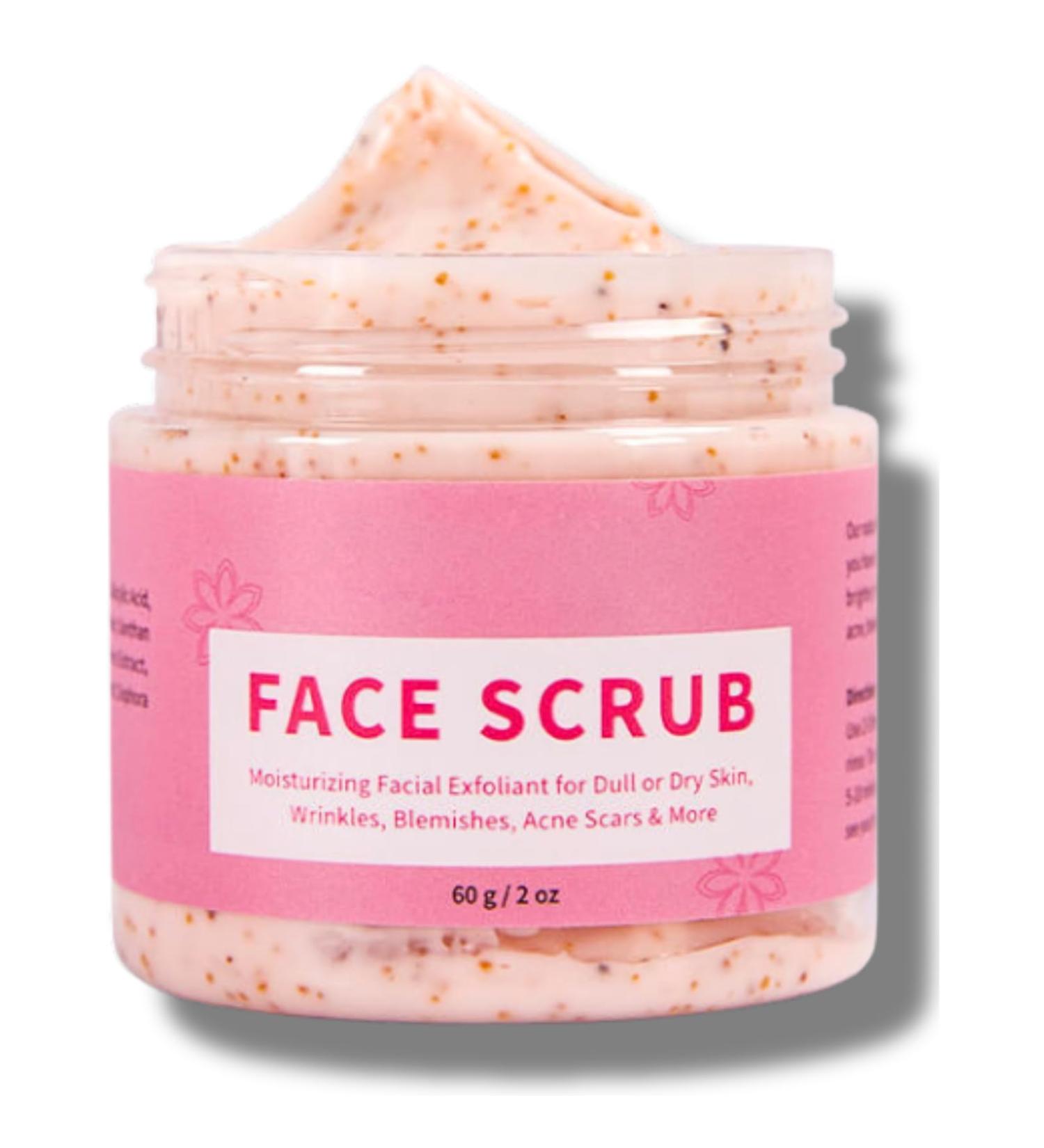 Face Scrub with Retinol and Vitamin E - Exfoliating Face Wash Scrub Face Exfoliator Face Scrub for Women Gentle Facial Scrub Cleanser for Peeling Brightening Blackheads & Acne Hydrating Skin - Buy Online on GoSupps.com