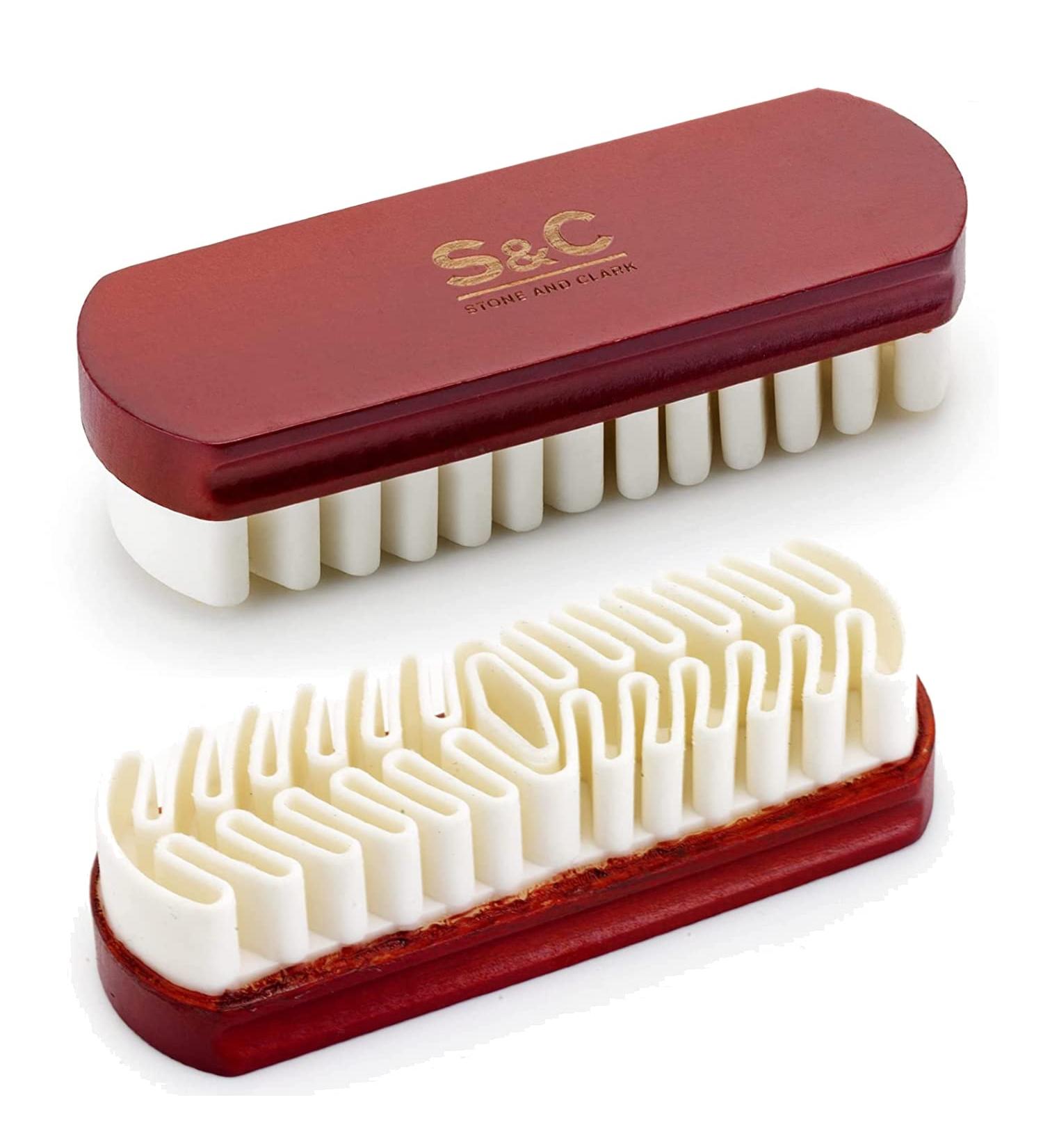 Stone and Clark Horse Hair Shoe Brush - Premium Quality Leather Polish Brush with Horse Hair Bristles - Beech Wood Handle - Ideal for Suede and Crepe Shoes - Buy Online on GoSupps.com