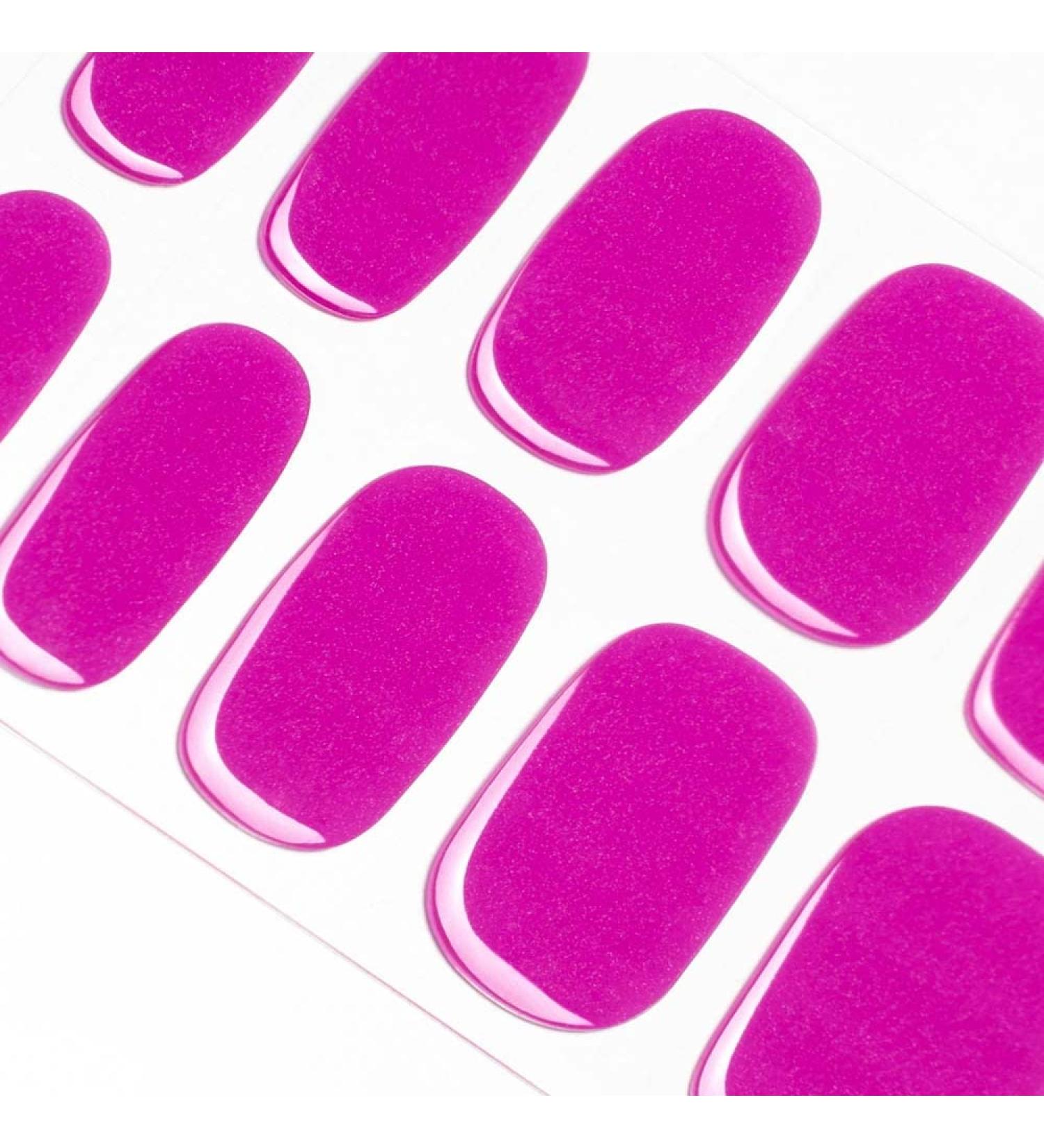 DANNI & TONI Gel Nail Wraps Set - Pop of Purple Salon-Quality Stickers | Soft Semi-Cured Self-Adhesive Strips for Manicure - Buy Online on GoSupps.com
