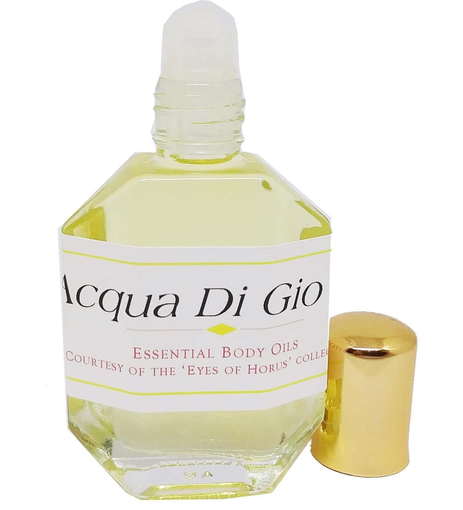 Acqua Di Gio - Type GA For Men Scented Body Oil Fragrance Roll-On - Light Gold - 1/2 oz. - ID#23556 0.5 Fl Oz (Pack of 1)