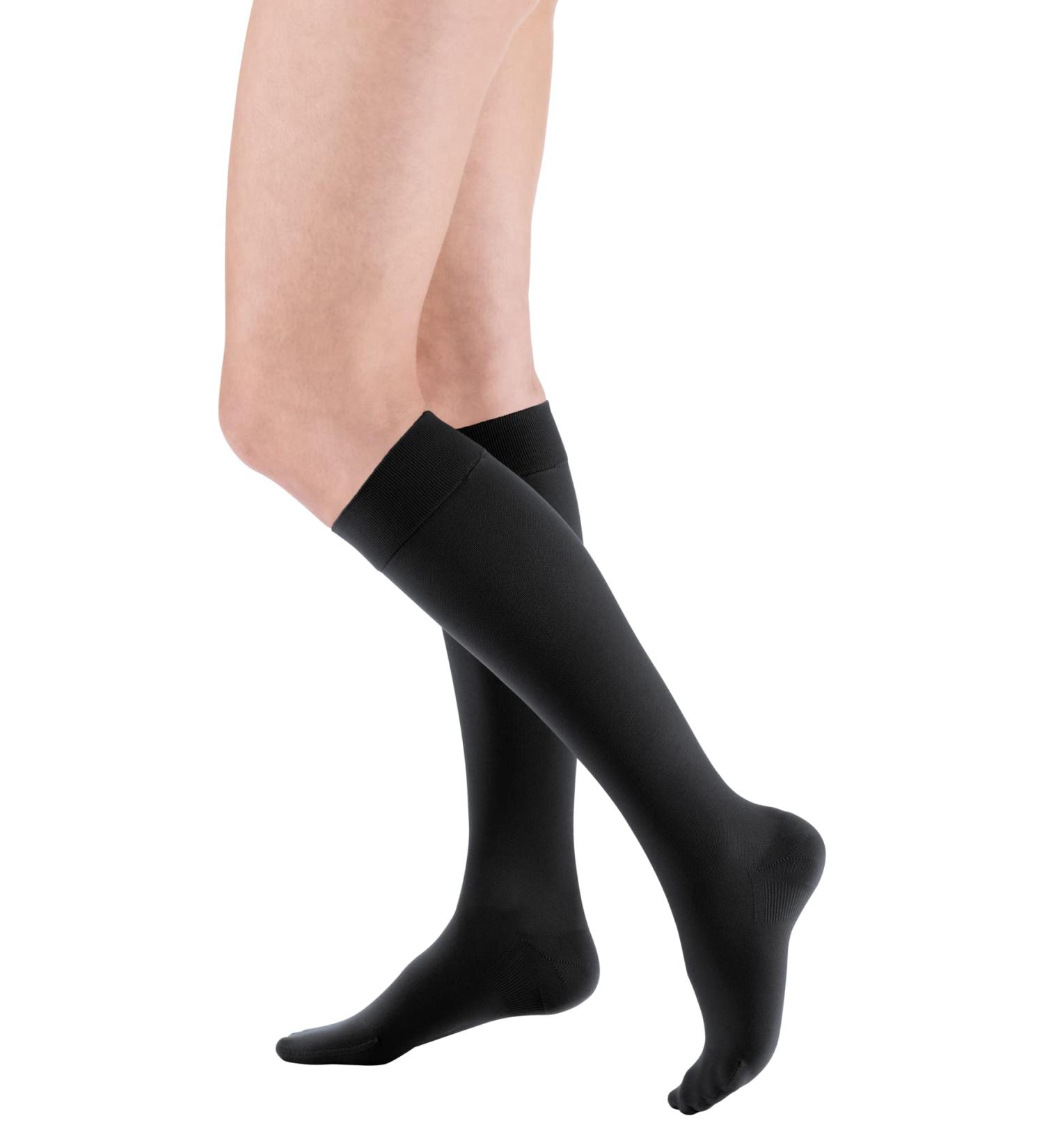 Medi Medive Plus Compression Knee Socks Unisex | CCL2 Medical Compression Stockings for Men & Women | Black | Size III | Closed Toe | Normal Fit - Buy Online on GoSupps.com