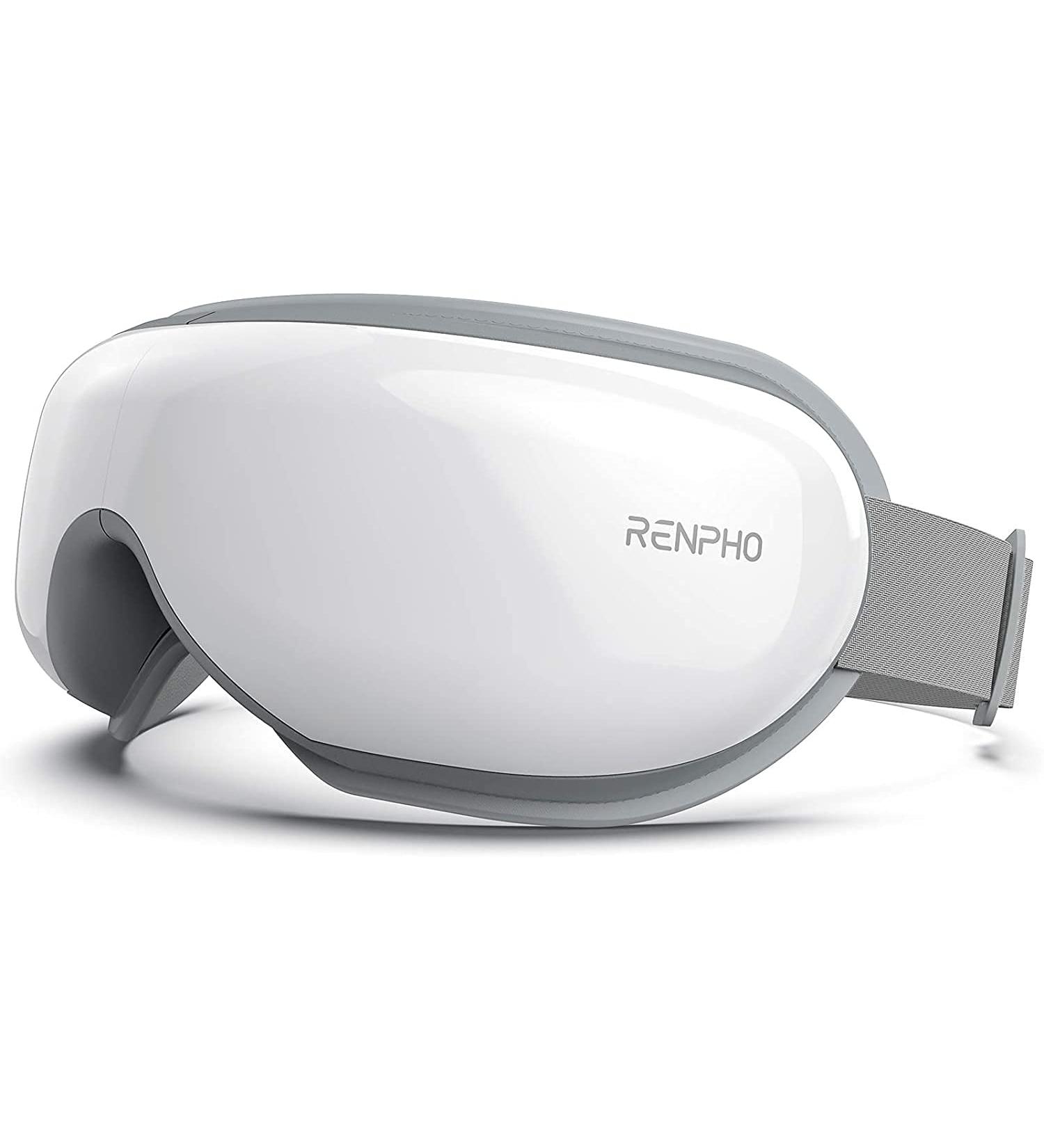 RENPHO Eye Massager with Heat, Bluetooth Music - Relieve Migraines, Reduce Eye Strain & Dark Circles - Improve Sleep - Ideal Gifts (A-white) - Buy Online on GoSupps.com