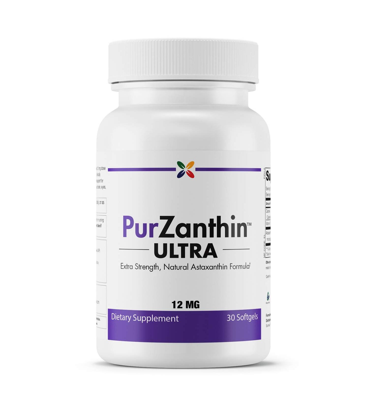 Stop Aging Now PurZanthin Ultra 12mg Astaxanthin Softgels - 30 Count - Buy Online on GoSupps.com