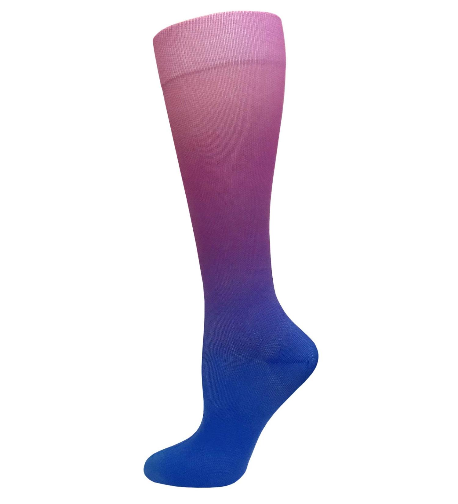 Prestige Medical 12 Soft Comfort Compression Socks Purple & Blue Ombr