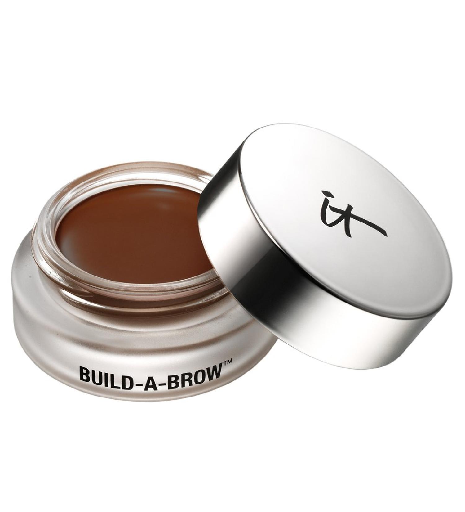 it Cosmetics Build-A-Brow Waterproof 5-in 1 Micro Fiber Creme Gel Stain And Brush (Dark Brown)