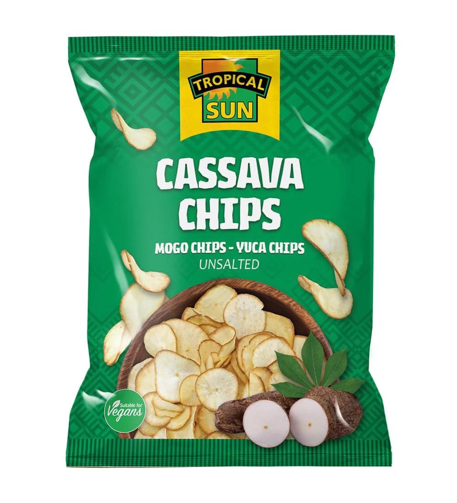 Tropical Sun Cassava Chips Unsalted 80g-Fd