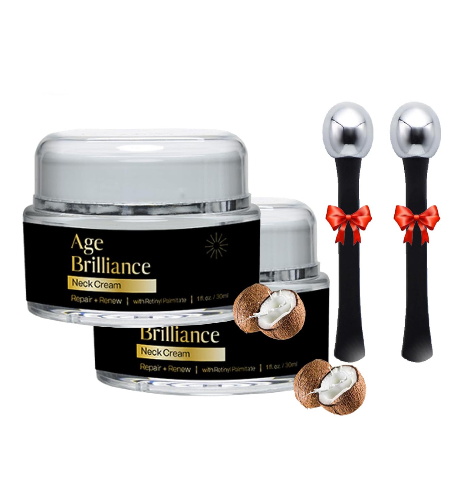 Age Brilliance Neck Firming Cream Best Neck Cream for Turkey Neck Neck Firming Cream with Super Trio and Seven Potent Nutrients (2Pcs) - Buy Online on GoSupps.com