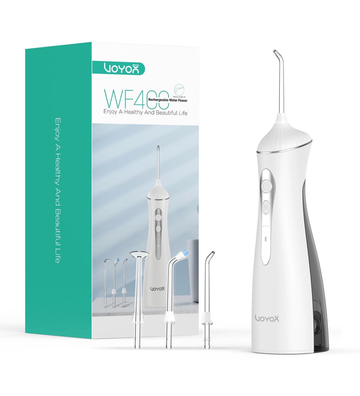 Portable Water Dental Flosser - Cordless Oral Irrigator with 3 Modes Rechargeable & IPX7 Waterproof - Travel & Home Use - WF400 (Grey - Buy Online on GoSupps.com