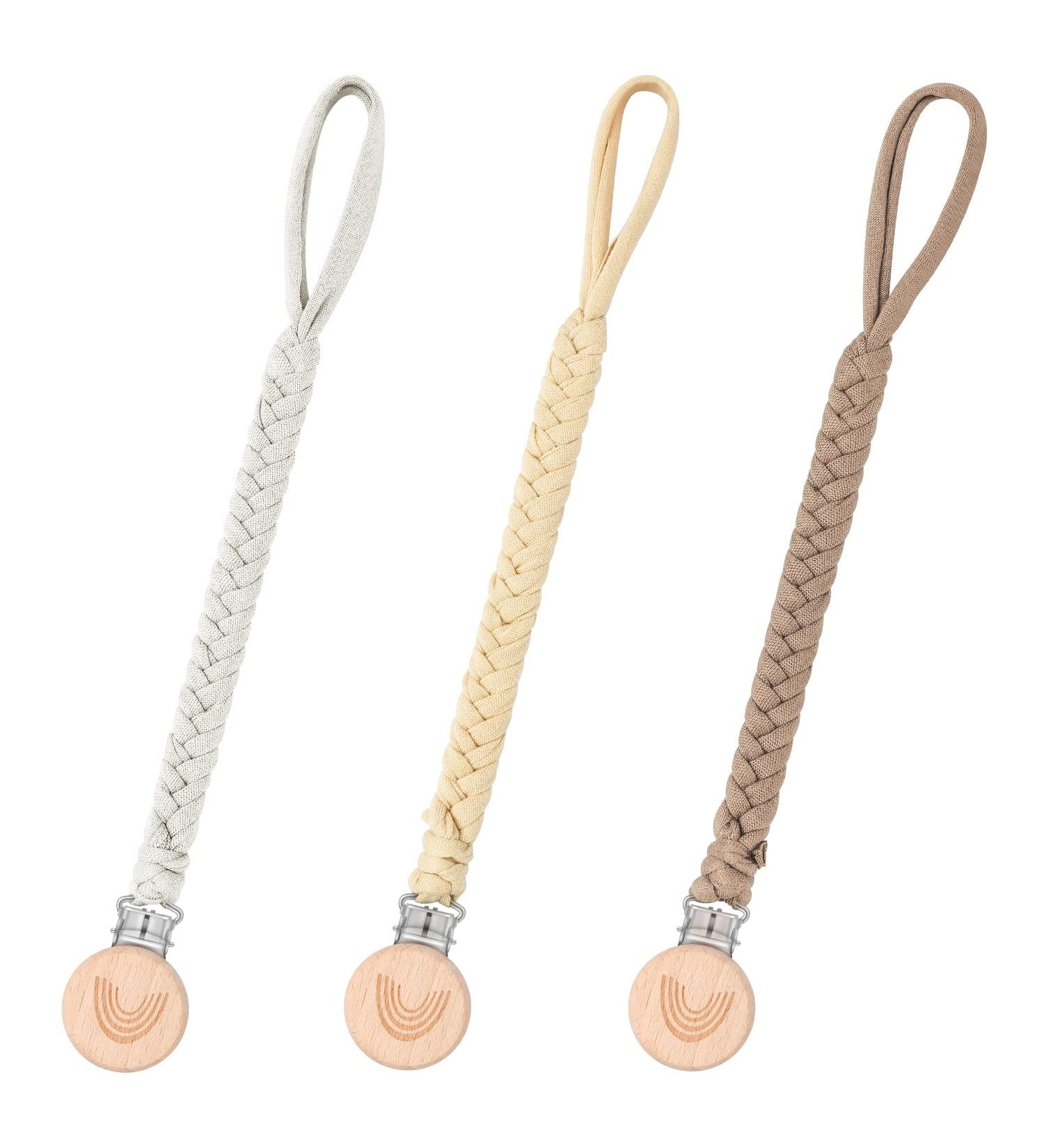 ClDy Baby Pacifier Chain Clip - 3 Pack Multi-Use Pacifier Holder for Stroller Baby Carrier & Car Seat - Buy Online on GoSupps.com