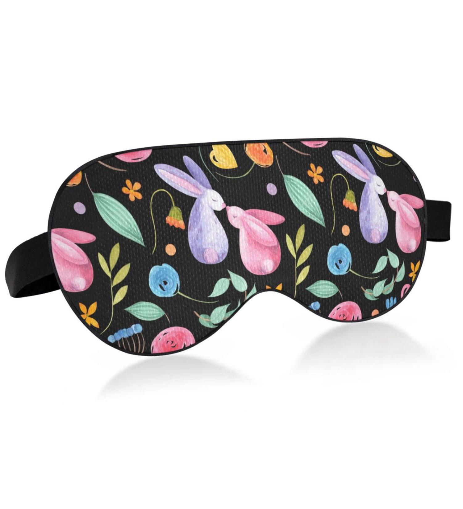 Haskirky Light Blocking Eye Mask | Breathable & Adjustable for Men and Women | Ideal for Travel, Yoga, Meditation | Comfortable & Smooth Office Deep Sleep Mask | Easter Rabbit Design - Buy Online on GoSupps.com