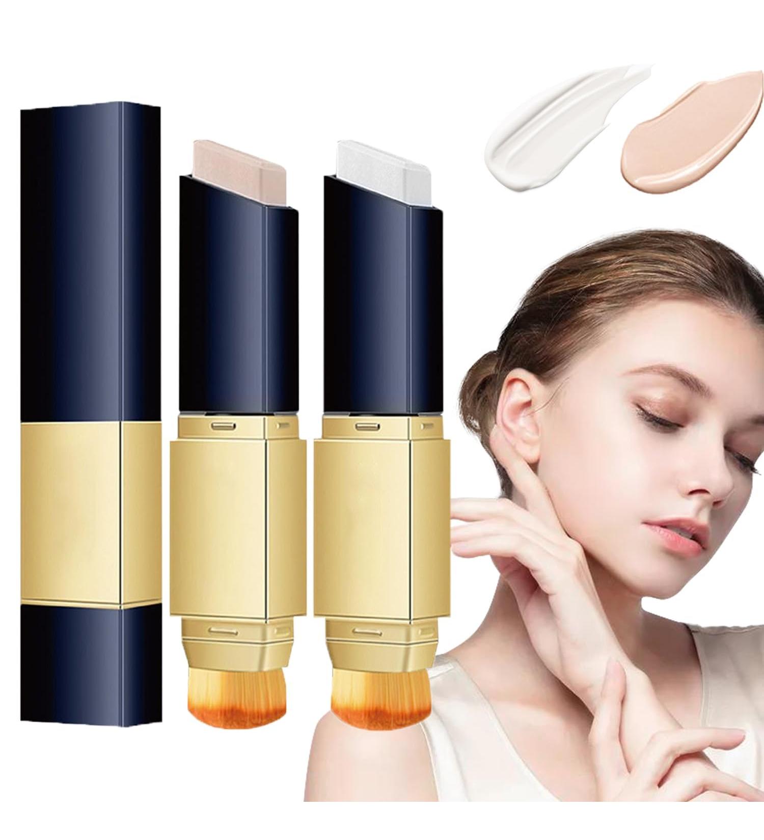Double-sided concealer with brush Long-lasting waterproof concealer Long-lasting makeup full concealer stick Multifunctional concealer Double-sided makeup brush foundation concealer Natural+ivory - Buy Online on GoSupps.com