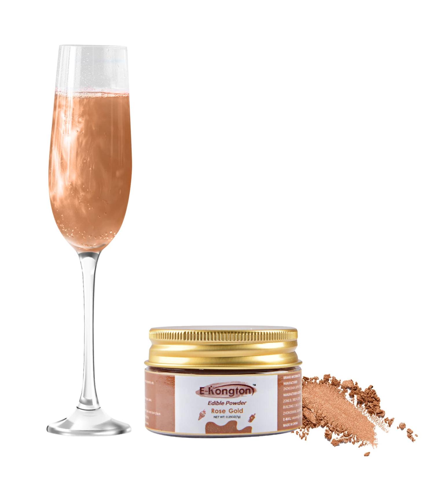 Buy E-congton Rose Gold Edible Glitter Dust | 7g Vegan & Gluten-Free for Cakes Drinks Cookies & More - Buy Online on GoSupps.com