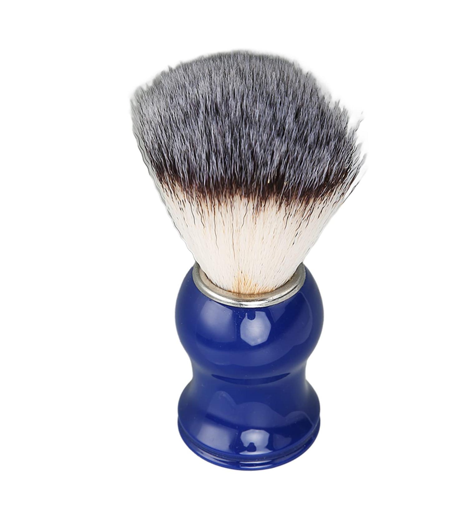 Men's Shaving Brush with Blue Handle - Salon Quality Lightweight Nylon Brushes for Comfortable Shaves - Perfect Gift for Boyfriends and Dads - Buy Online on GoSupps.com