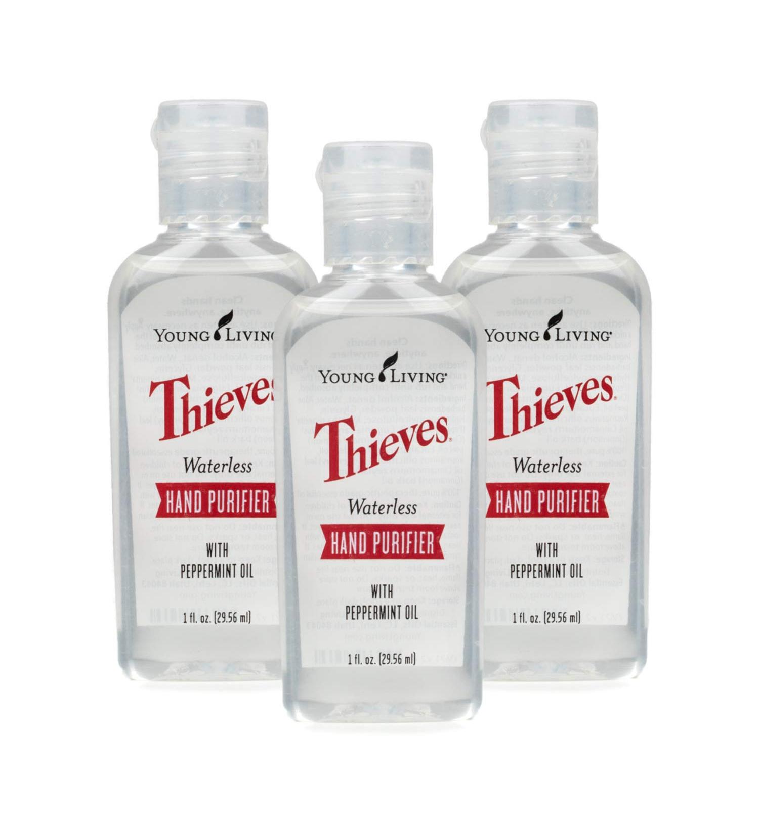 Young Living Thieves Waterless Hand Purifier - 3 Pack (1 fl oz) - Effective & Convenient Hand Sanitizer for Clean Hands Anytime Anywhere - Softens Skin - Buy Online on GoSupps.com