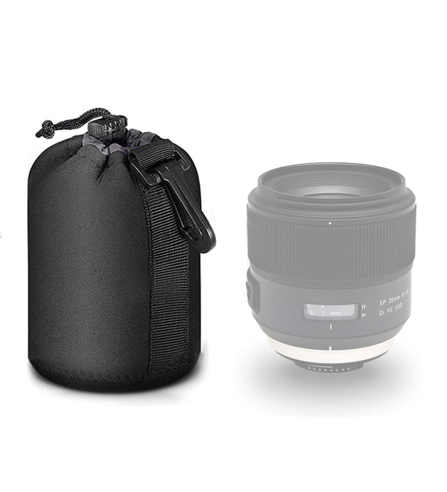 Selens Thick Padded Neoprene Lens Pouch for DSLR Camera - Medium Size | Compatible with Sony, Olympus, Panasonic | Protective Camera Lens Case Bag - Buy Online on GoSupps.com