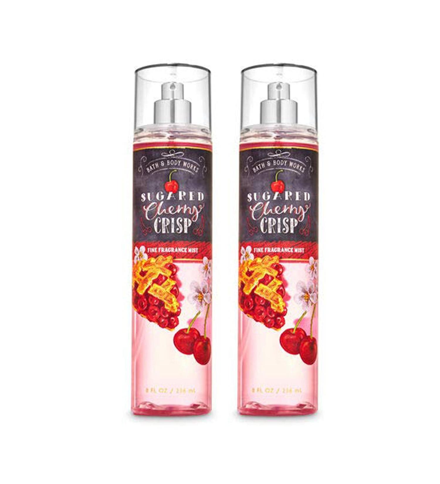 Bath and Body Works Sugared Cherry Crisp Fine Fragrance Mists Pack Of 2 8 oz. Bottles (Sugared Cherry Crisp)