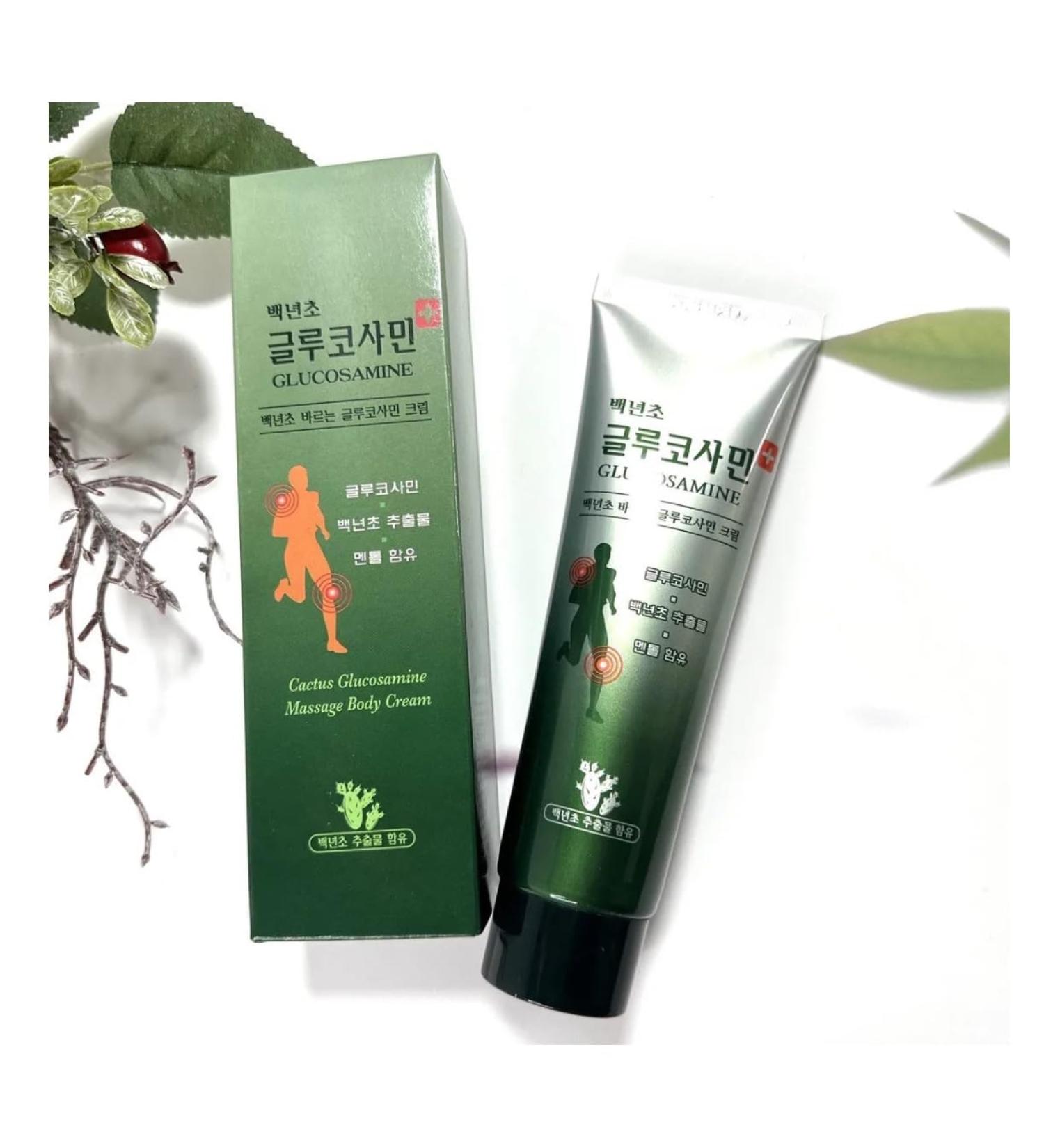 Buy UBuy Shop Korea Cactus Glucosamine Massage Body Cream 150ml - Joint & Muscle Relief Warming & Relaxing Formula - International Shipping Available - Buy Online on GoSupps.com