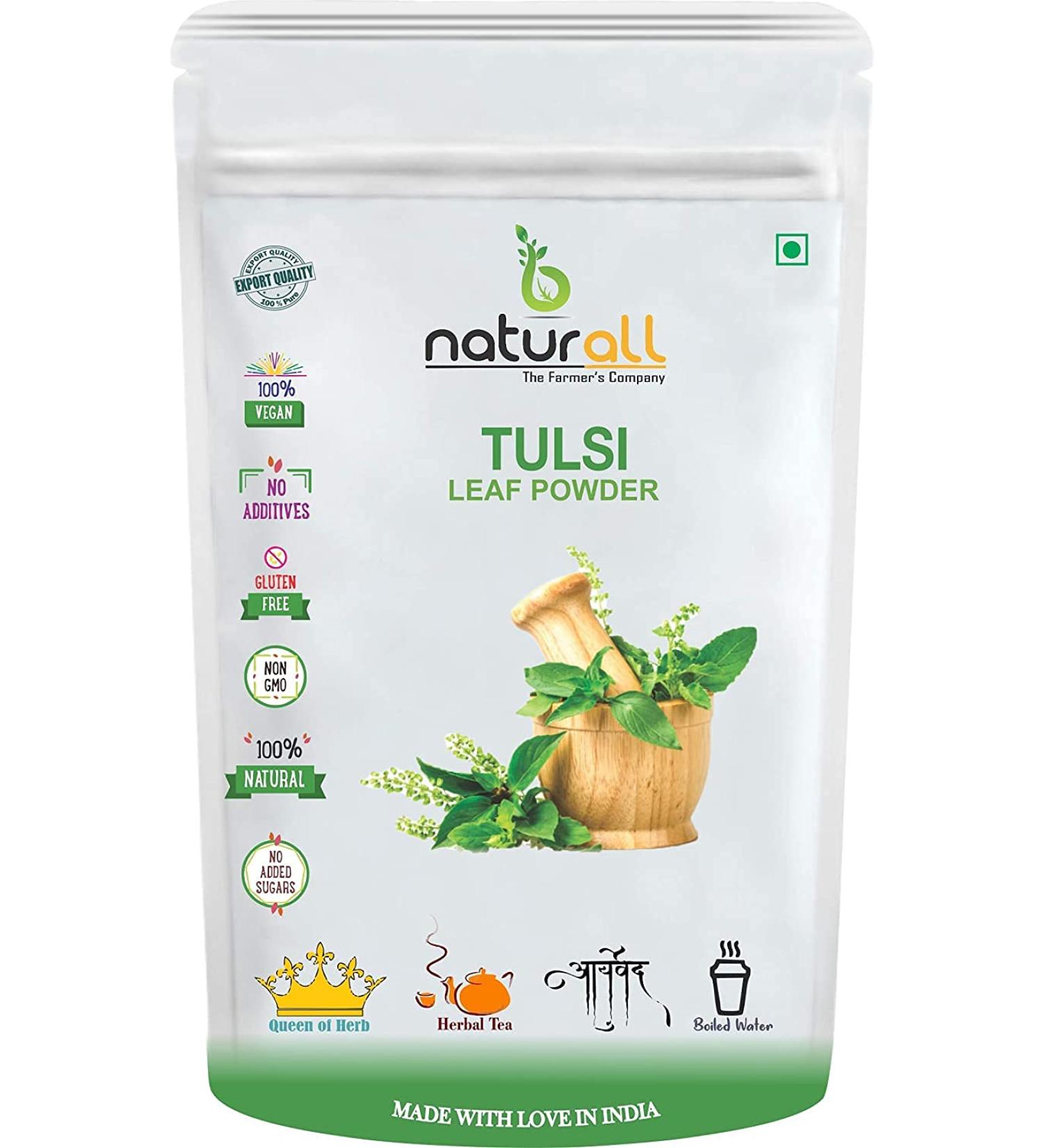 CROW Tulsi Leaf PowderHoly Basil Leaf Powder 500 GM by B Naturall - Buy Online on GoSupps.com