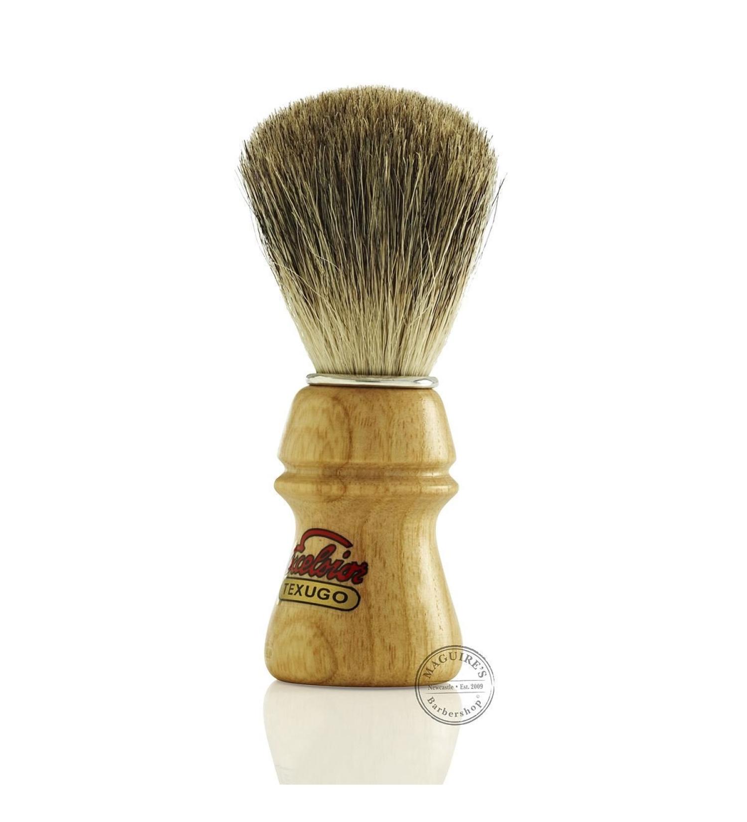 Excelsior 2010 Pure Badger Shaving Brush - Premium Quality Shaving Brush for a Luxurious Shave | International Shipping Available - Buy Online on GoSupps.com