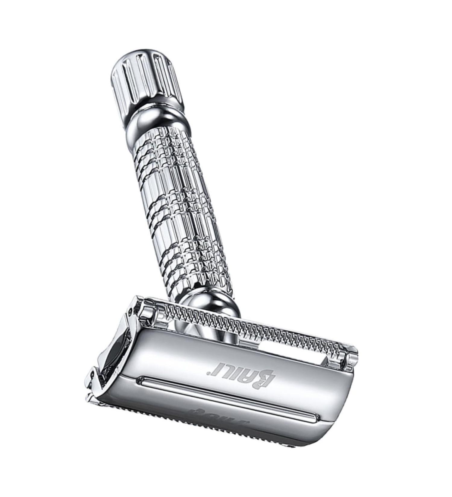 Minkissy Manual Hairdressing Razor for Men - Chrome-Plated Double-Sided Shaver & Holder | Premium Alloy Design | Ideal for Precision Shaving - Buy Online on GoSupps.com