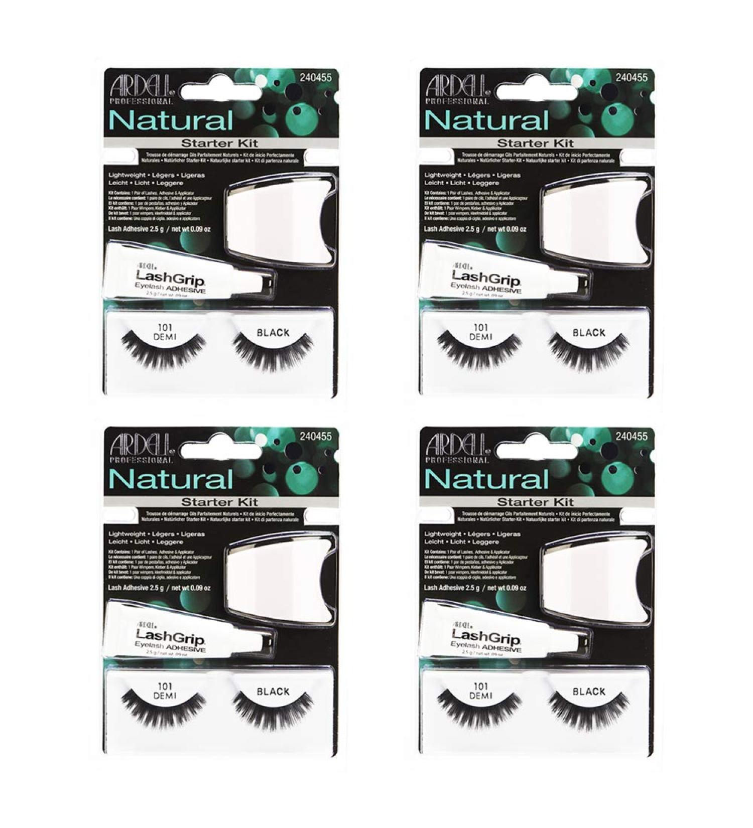 Ardell False Eyelashes Starter Kit Natural 101 Black - 4 Pack | Shop Internationally - Buy Online on GoSupps.com