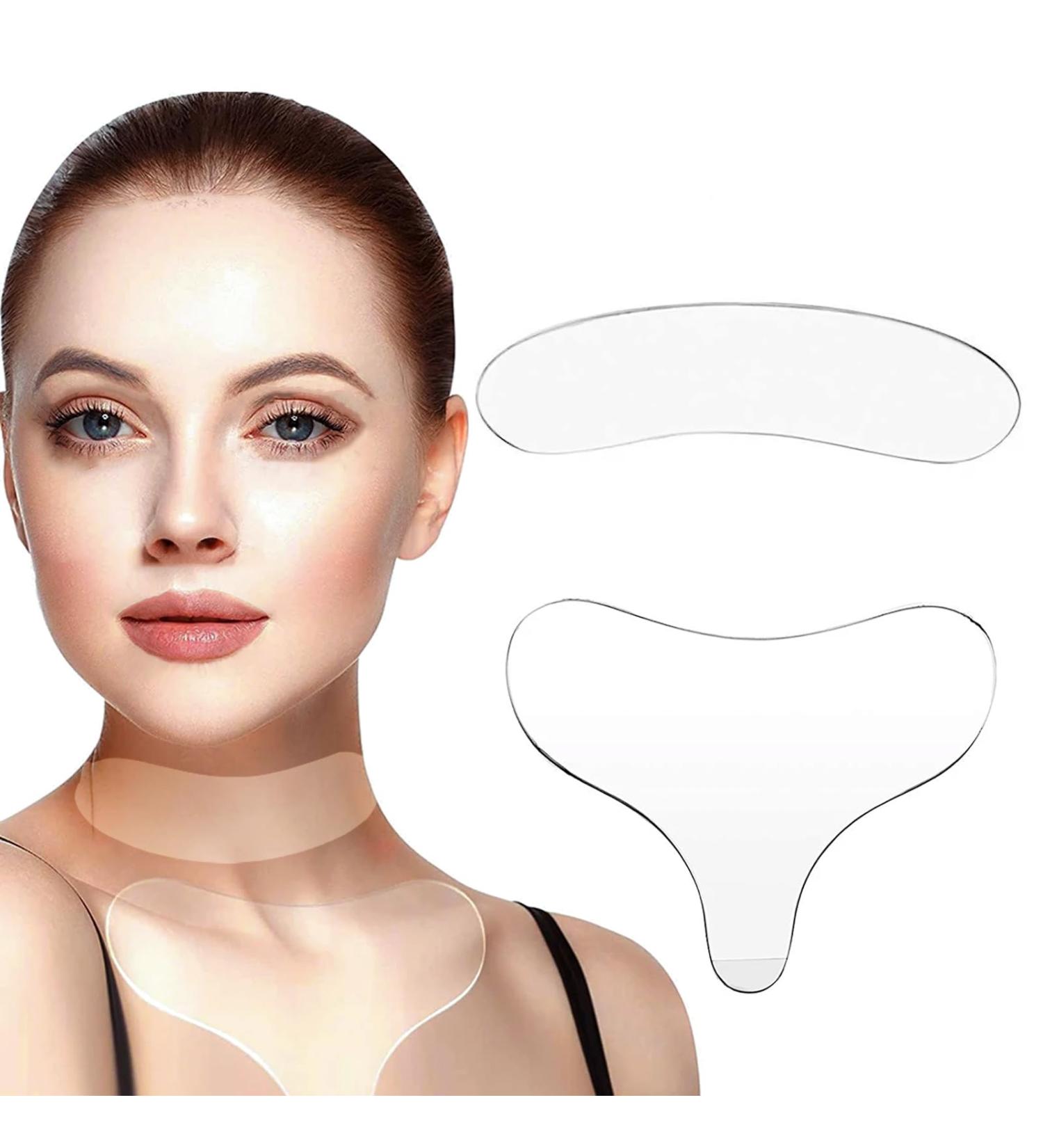AREMOD Silicone Chest Wrinkle Pad Anti Wrinkle Neck Patches Reusable Sleeping Silicone Chest Wrinkle Pad Anti-Aging Patch For Neck Wrinkle Set of 2 Clear - Buy Online on GoSupps.com