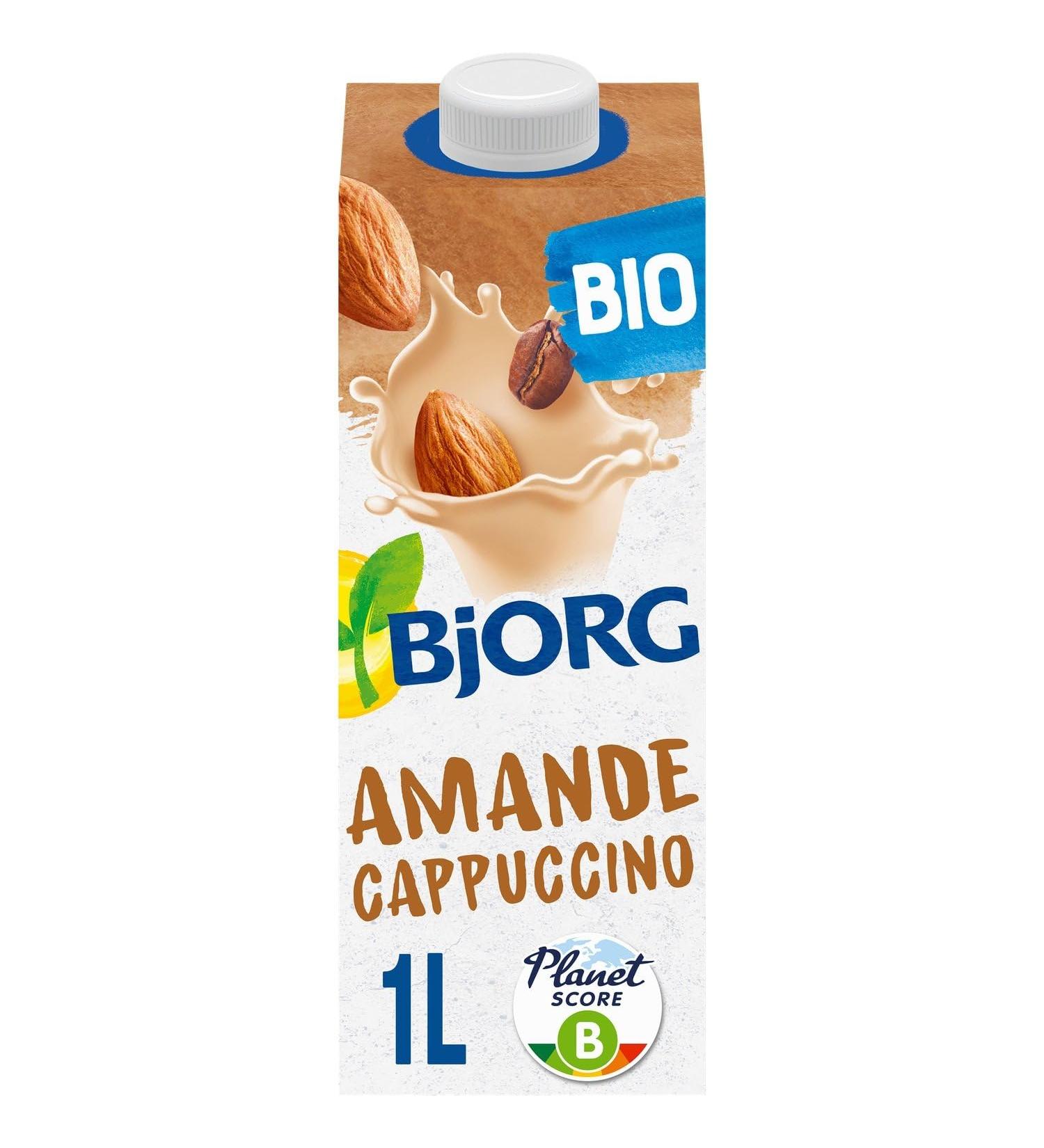 BJORG Boisson V g tale Bio Saveur Cappuccino Onctuosit Amande Naturelle (Brique 1L) - Le Lot De 3