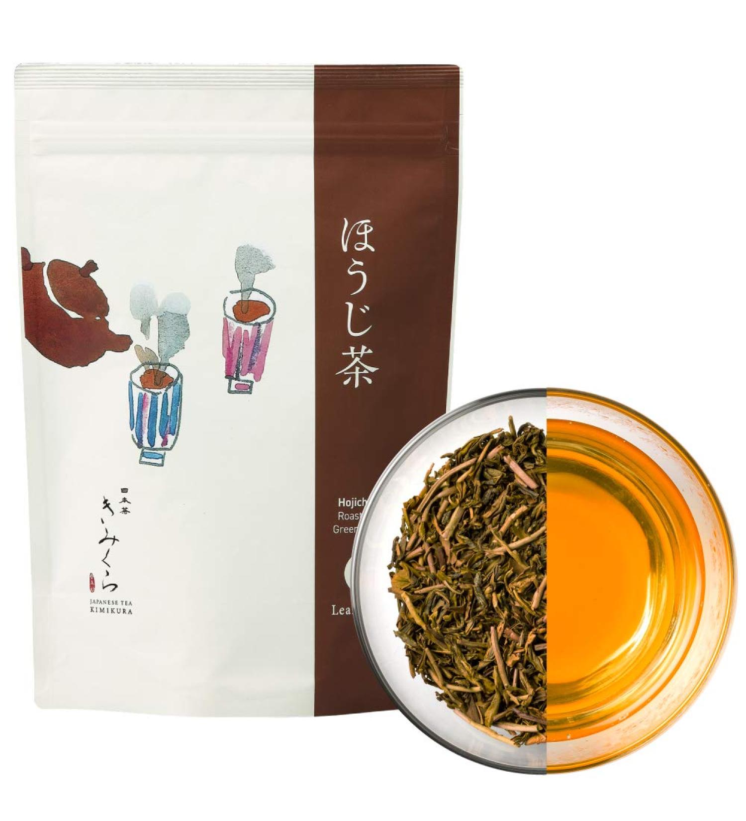 Hojicha Roasted Green Tea -Deep Roasted Loose leaf 100g/3.5oz -from JAPAN | Japanese Tea KIMIKURA - Buy Online on GoSupps.com