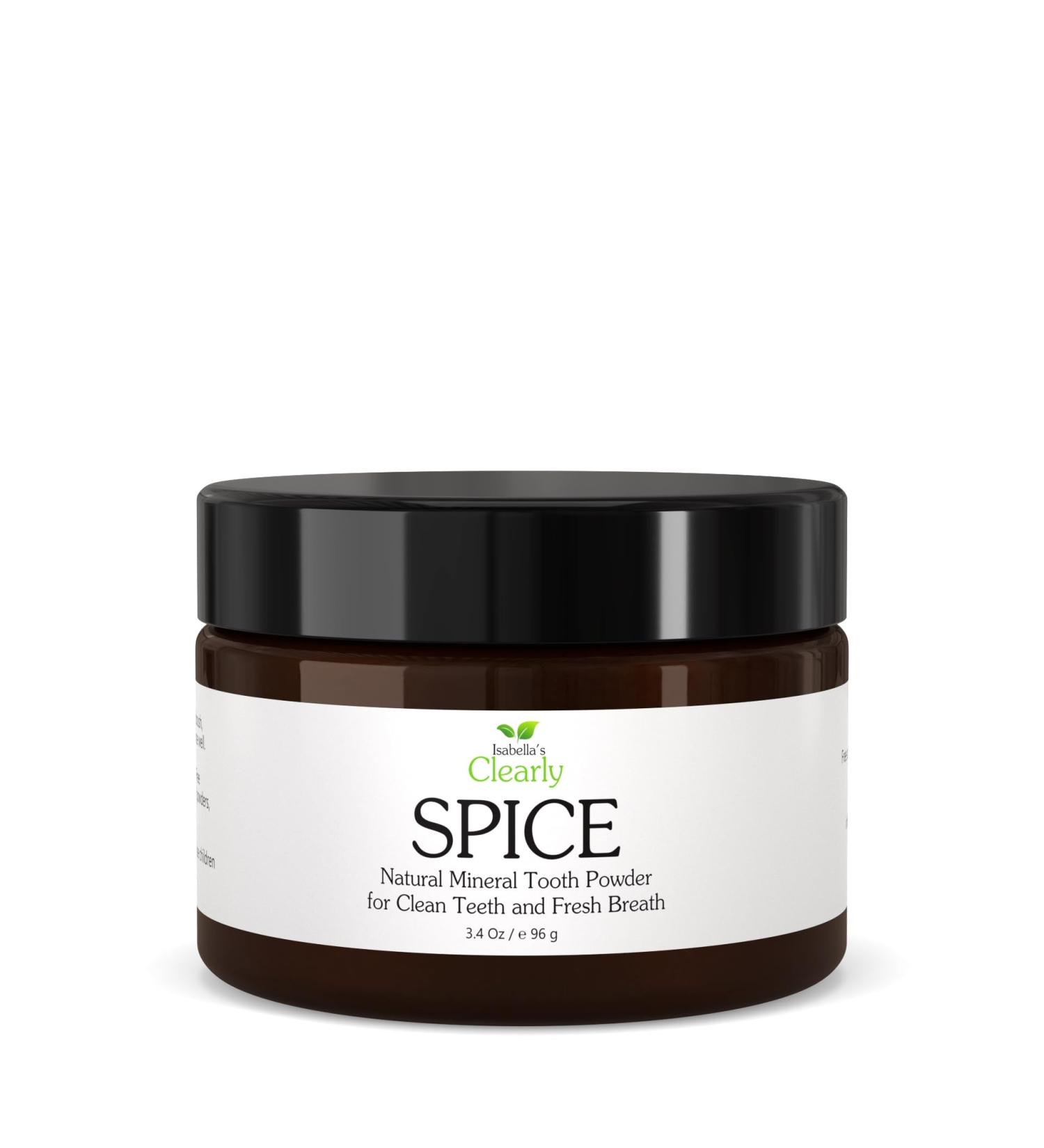 Isabella s Clearly Spice Remineralizing Tooth Powder | Teeth Whitening Natural Toothpaste Fluoride Free for Adults Kids Sensitive Teeth & Gums | Xylitol Baking Soda Clay Calcium Cinnamon Clove - Buy Online on GoSupps.com