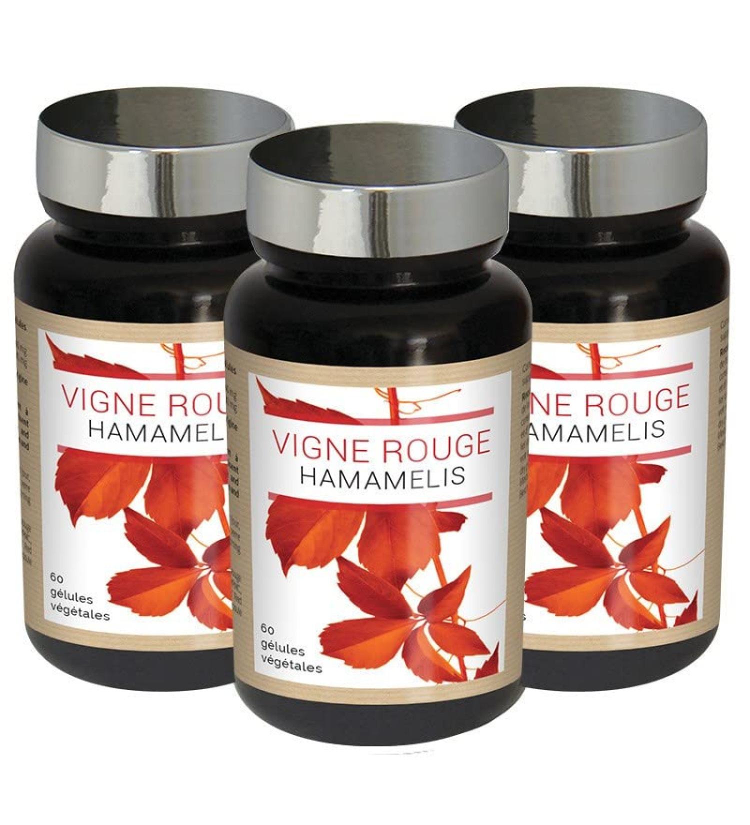 NUTRIEXPERT - Witch Hazel Red Vine - Contributes to Normal Blood Circulation - Reduces the Sensation of Heavy Legs - Promotes Circulatory Comfort - Vegan - Pack of 3 Products - Buy Online on GoSupps.com
