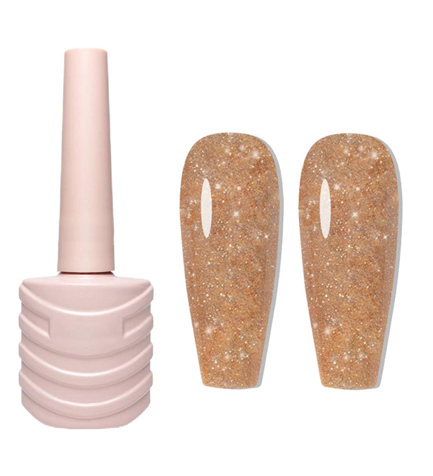 Sparkly Shiny Gel Nail Polish - Reflective Gel Nail Polish Charming Gel Nail Polish Art Varnish Manicure Soak Off LED Lamp for Beginners at Colorful Broken Drill Glue 02 - Buy Online on GoSupps.com