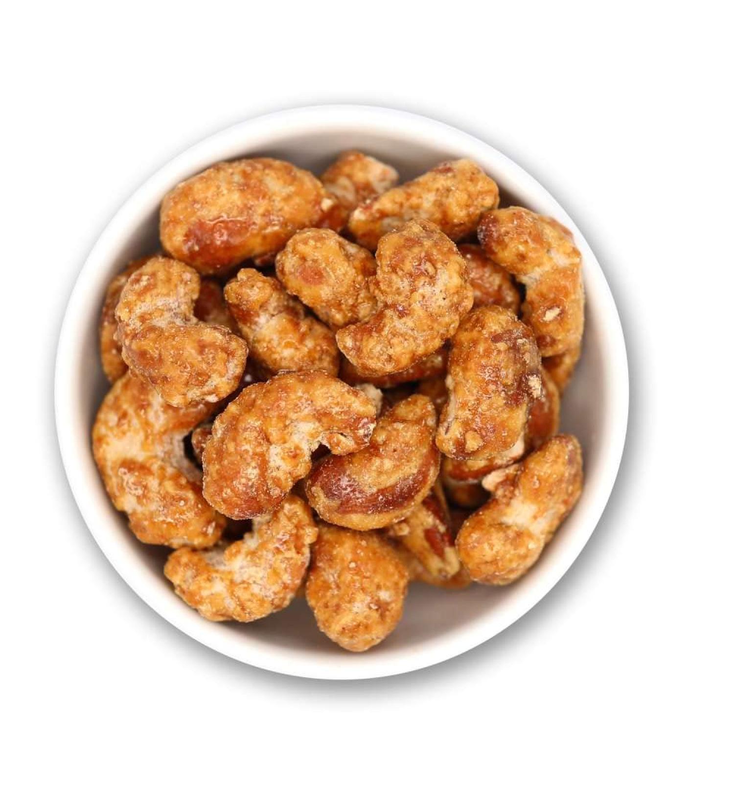 1001 Fruit - Caramelized Cashews - 500g - crunchy crispy cashews refined with caramel