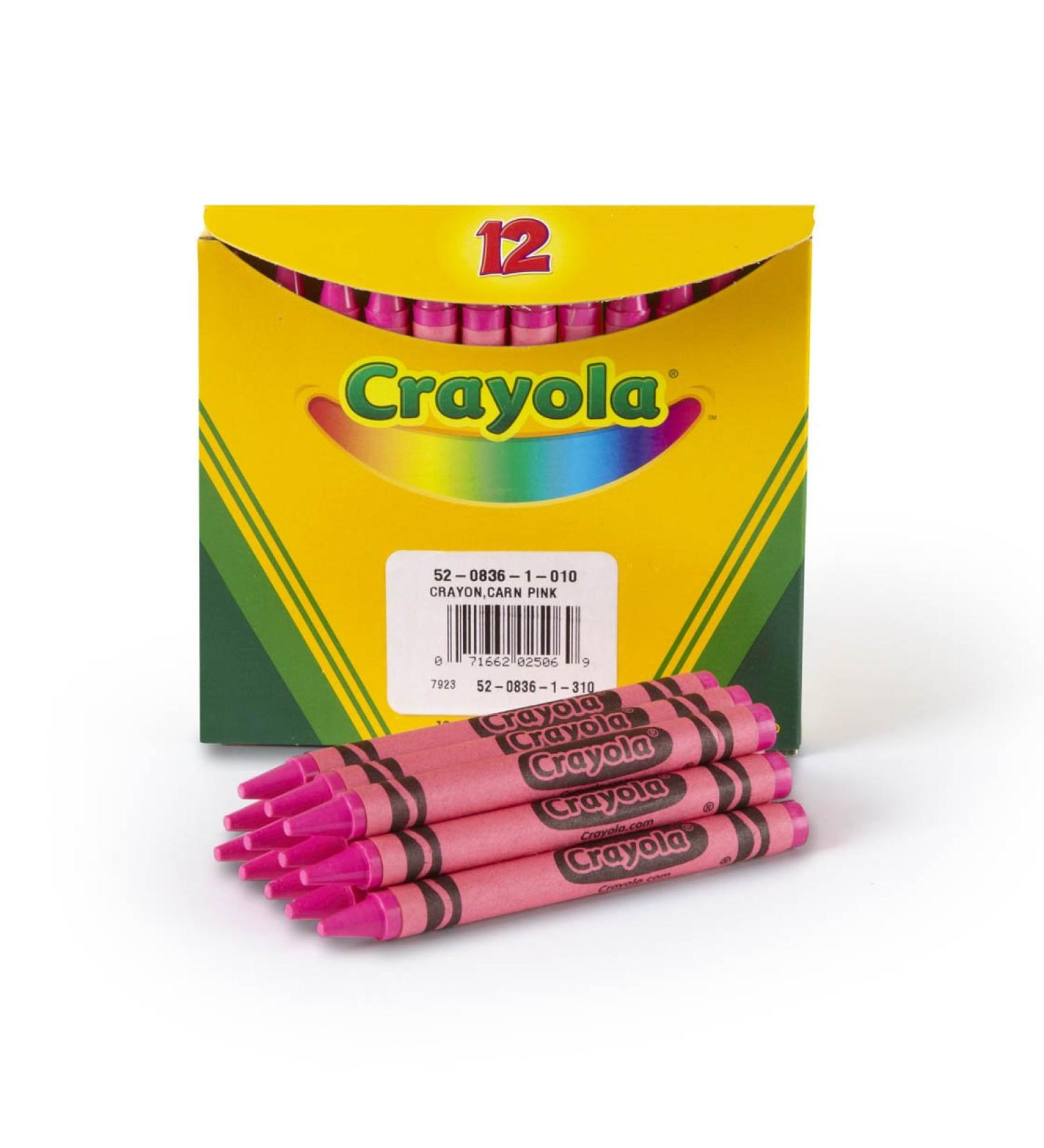 Crayola Carnation Pink Bulk Crayons - 12 Count (5208361010) - Buy Online on GoSupps.com