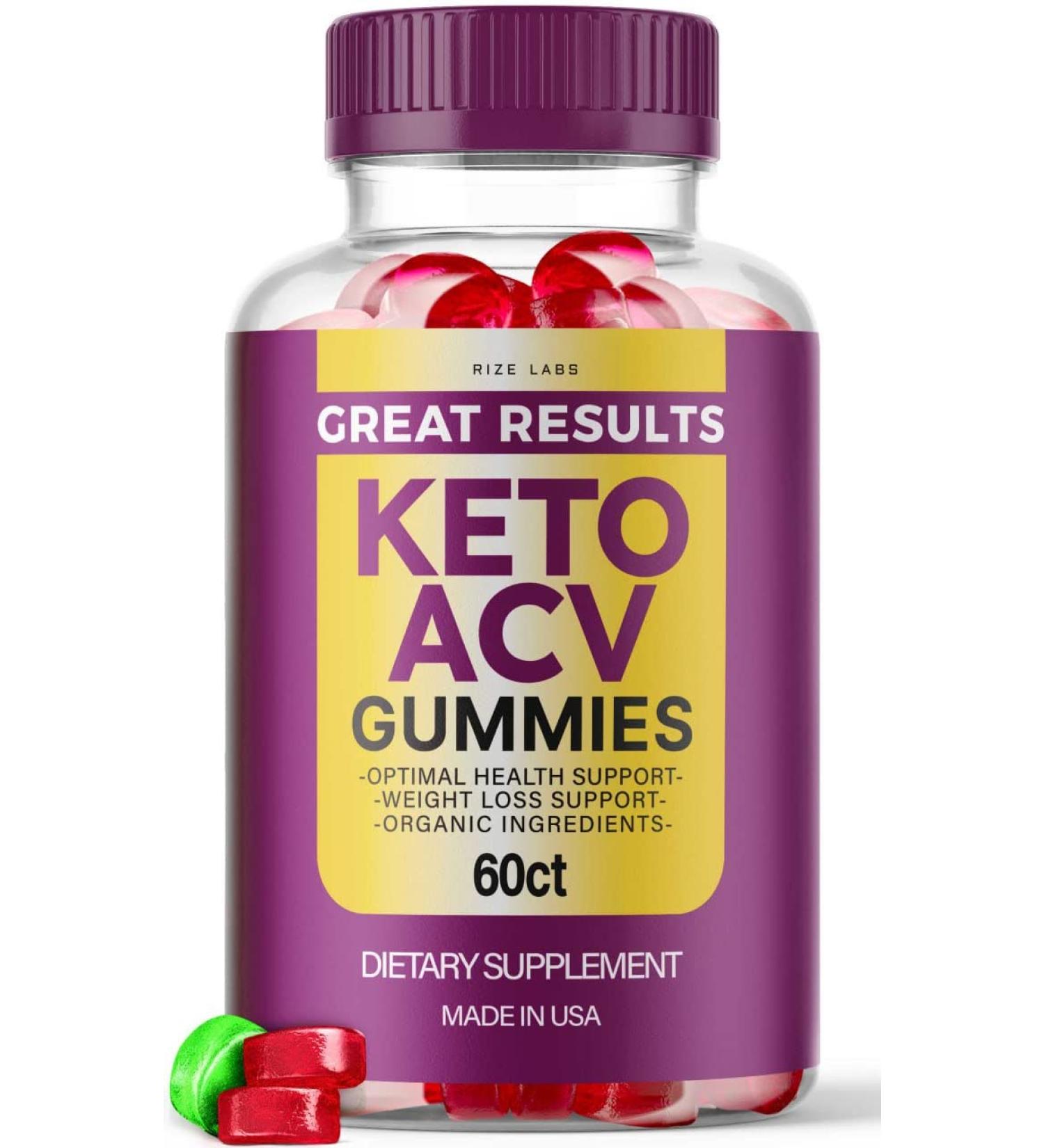 Great Results Keto ACV Gummies - Advanced Apple Cider Vinegar Gummies (60 Count) for Weight Loss & Detox | International Shipping Available - Buy Online on GoSupps.com