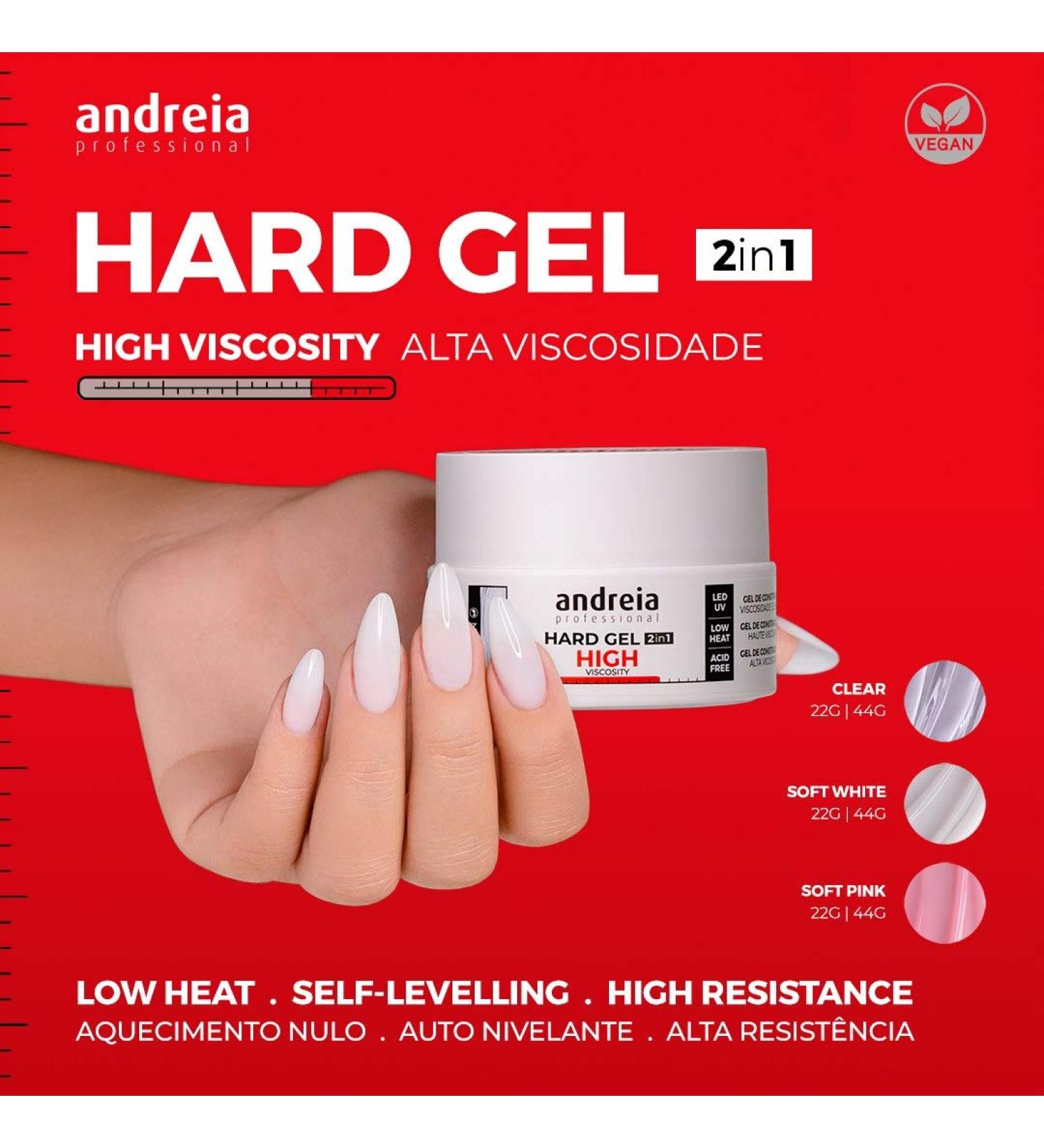 Andreia Andreia Hard Gel 2-in-1 CLEAR 44g VEGAN High Viscosity