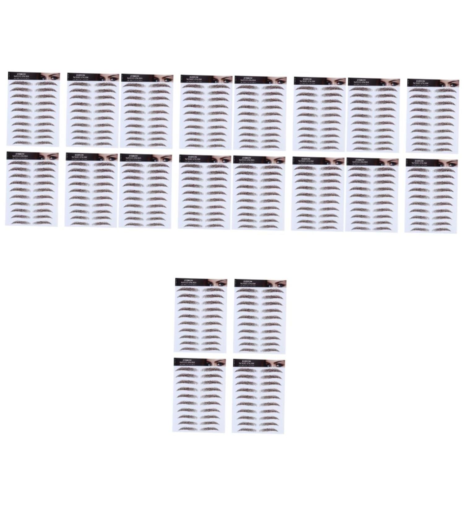 FOMIYES 20 Pcs Eyebrow Stickers Black Stickers Hair-like Authentic Eyebrows Water Transfer Eyebrow Sticker - Buy Online on GoSupps.com