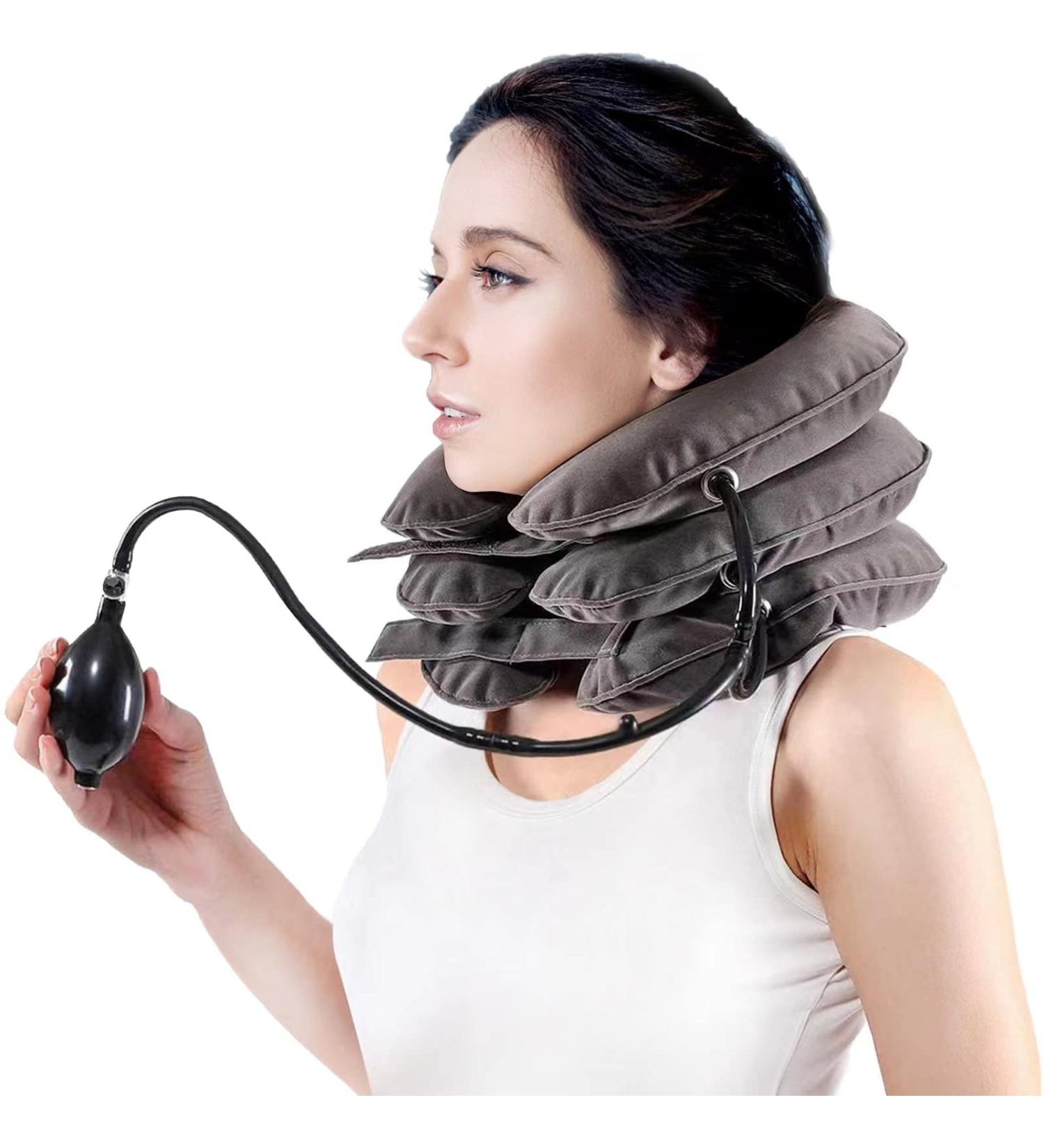 YongZan Cervical Neck Traction Device - Adjustable Inflatable Neck Brace for Instant Pain Relief & Decompression - Buy Online on GoSupps.com