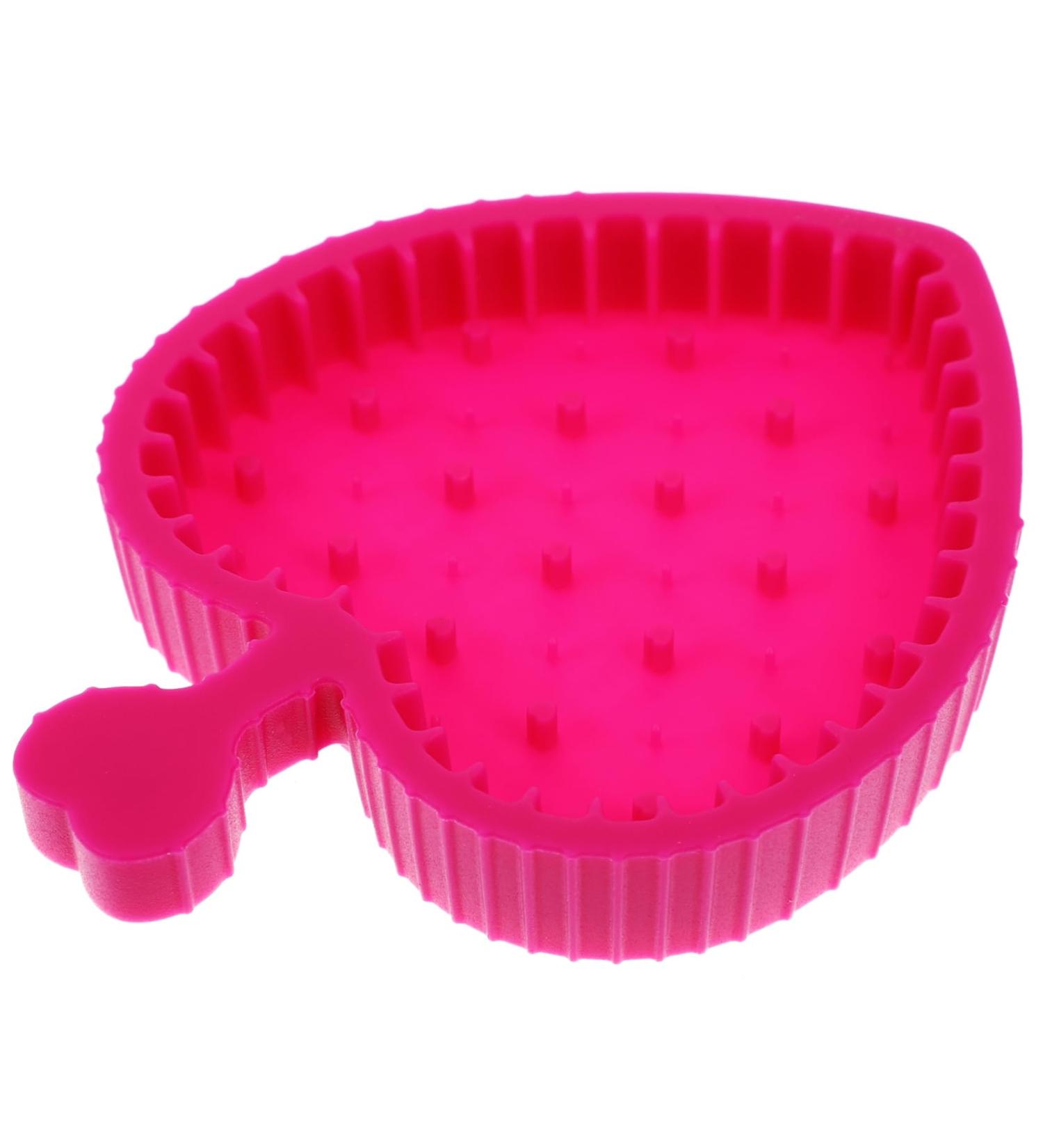 VINTORKY Makeup Brush Cleaning Pad Makeup Brush Cleaning Tool Silicone Holder Silicone Makeup Tool Cleaner Beauty Brush Cleaning Bowl Makeup Pallet Scrub Board Silica Gel Foldable 12x9cm Rosy - Buy Online on GoSupps.com