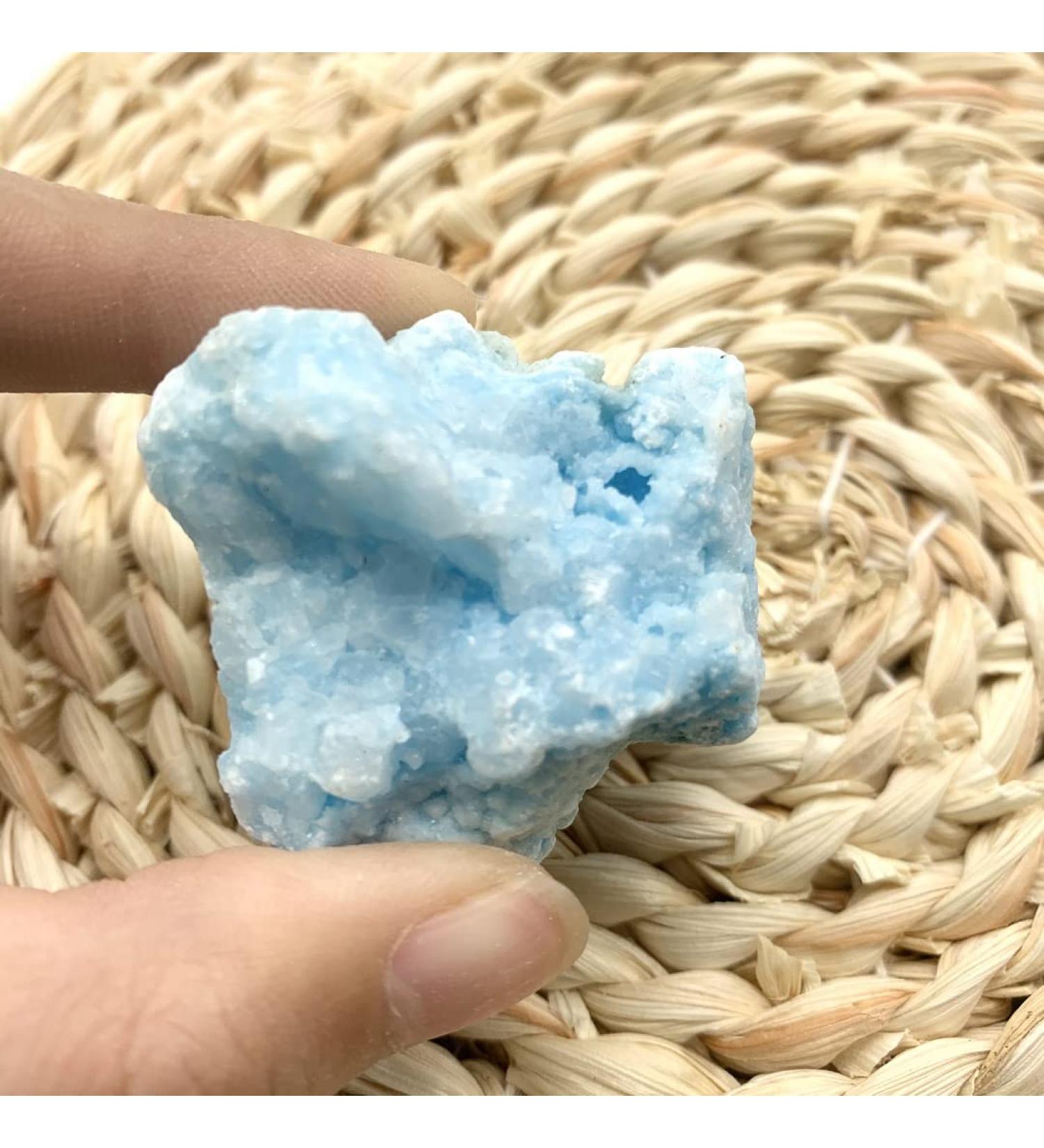 Gemstones for Decoration 1pc Natural Blue Pink Aragonite Crystal Raw Stones Display Specimen Stones Gifts Decor Minerals Aura Crystal crystal stone Blue Aragonite - Buy Online on GoSupps.com