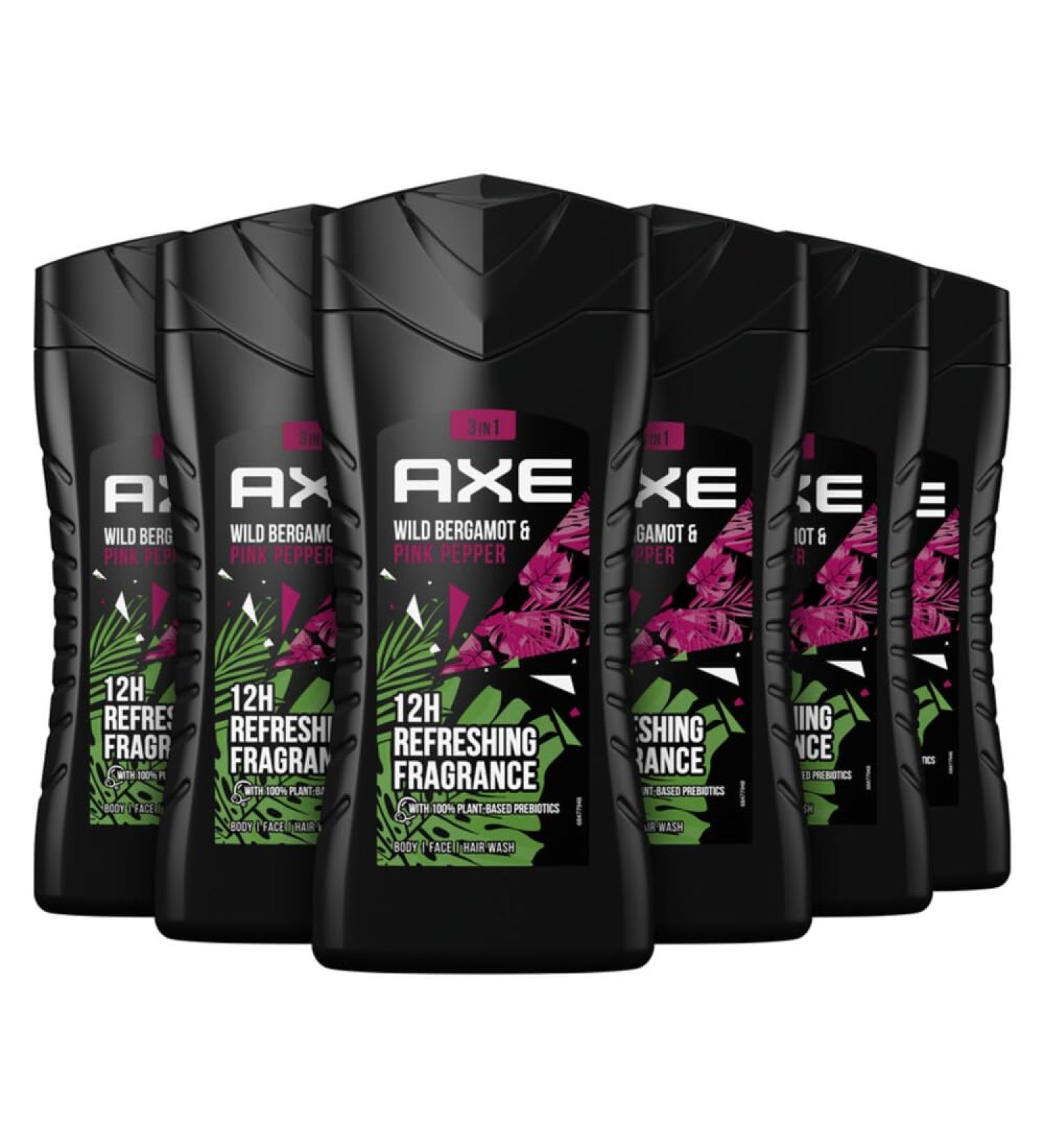 6 x Wild Fresh Bergamot & Pink Pepper Shower Gel 250ml - Buy Online on GoSupps.com