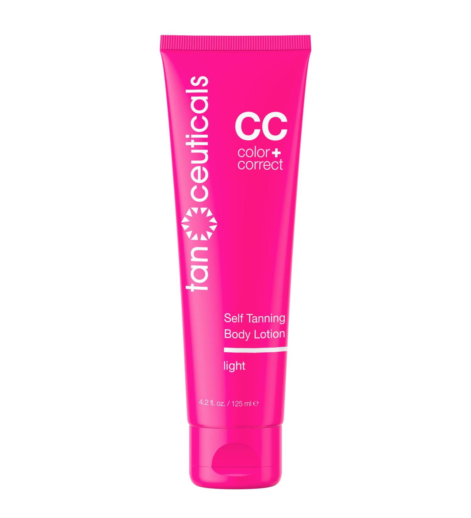 Tanceuticals CC Self Tanning Body Lotion - Light Sunless Tanner for Natural Bronze Glow - Gradual Color & Coconut Scent - Shop Internationally - Buy Online on GoSupps.com