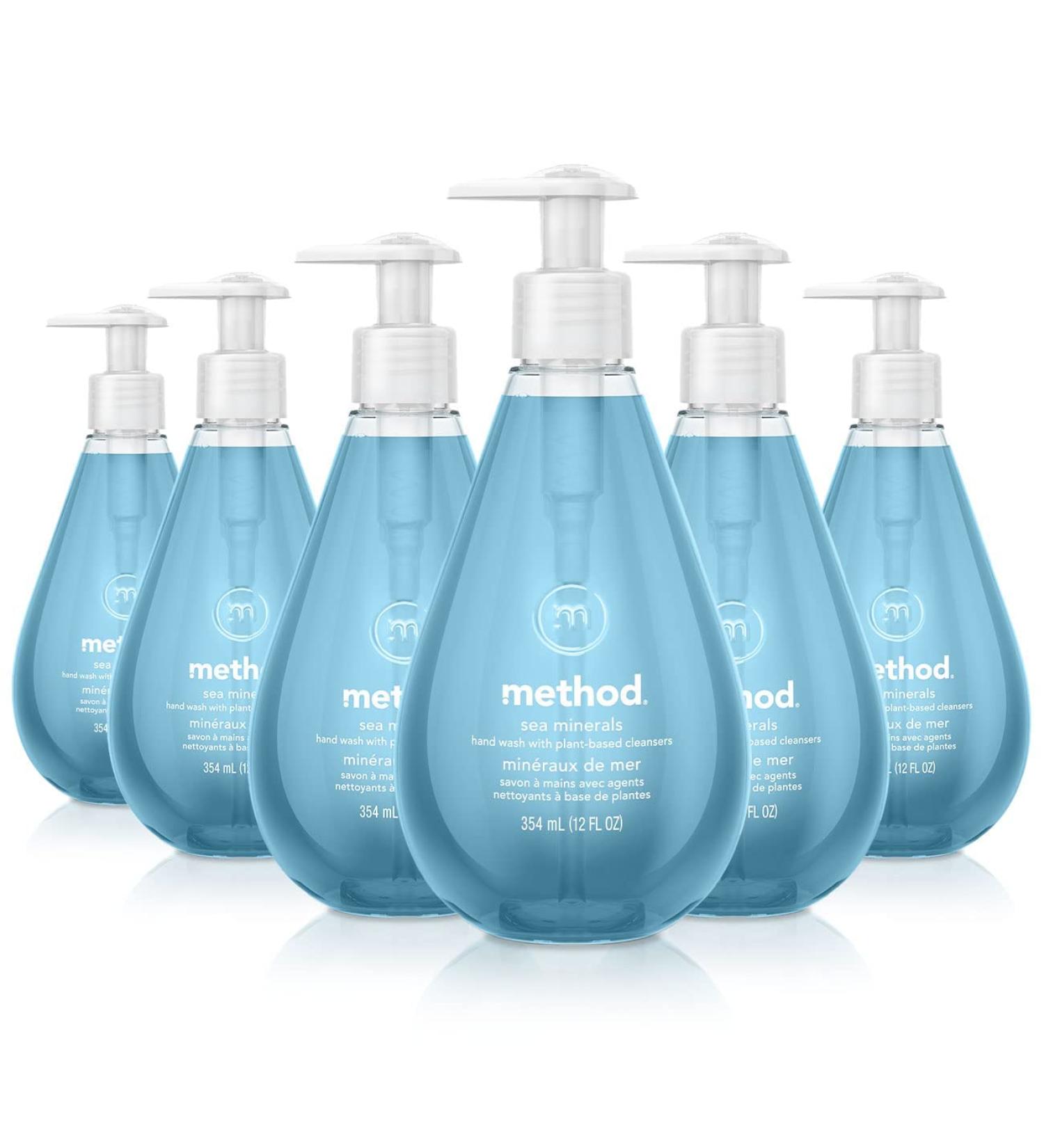 Method Gel Hand Soap Sea Minerals 12 Fl Oz (Pack of 6) - Biodegradable Formula - Buy Online on GoSupps.com
