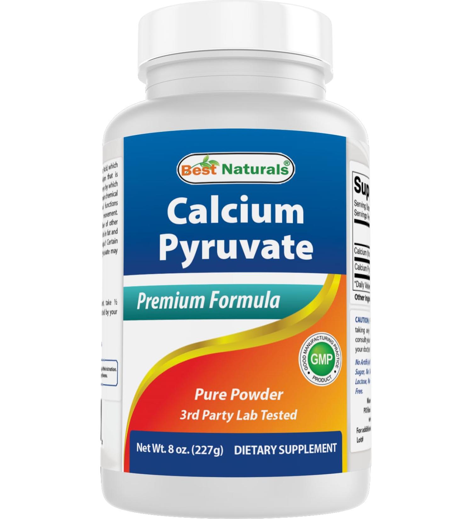 Best Naturals Calcium Pyruvate Powder 8 OZ (8 OZ (Pack of 1)) 8 Ounce (Pack of 1) - Buy Online on GoSupps.com
