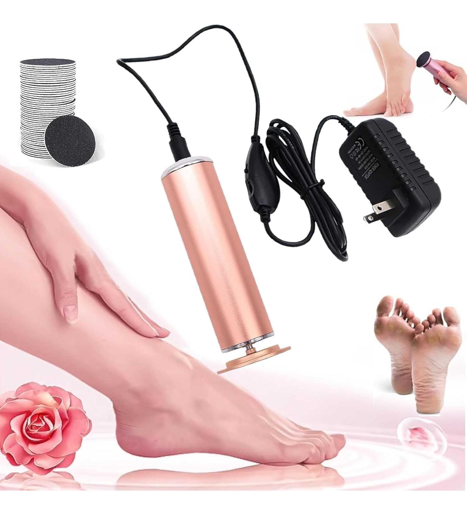 Dermave Electric Foot Callus Remover Pain-Free Electric Callus Remover Professional Adjustable Speed Electric for Dead Dry(Gold) - Buy Online on GoSupps.com