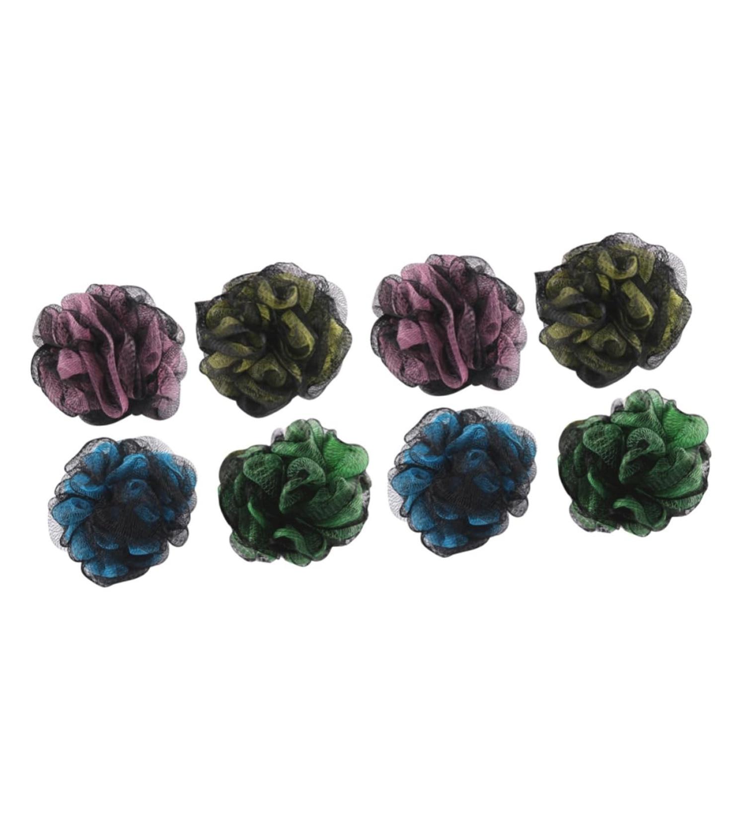 Buy Balacoo 8 Pcs Mesh Pouf Bath Ball | Large Two-Color Shower Sponge for Women - International Shipping Available - Buy Online on GoSupps.com