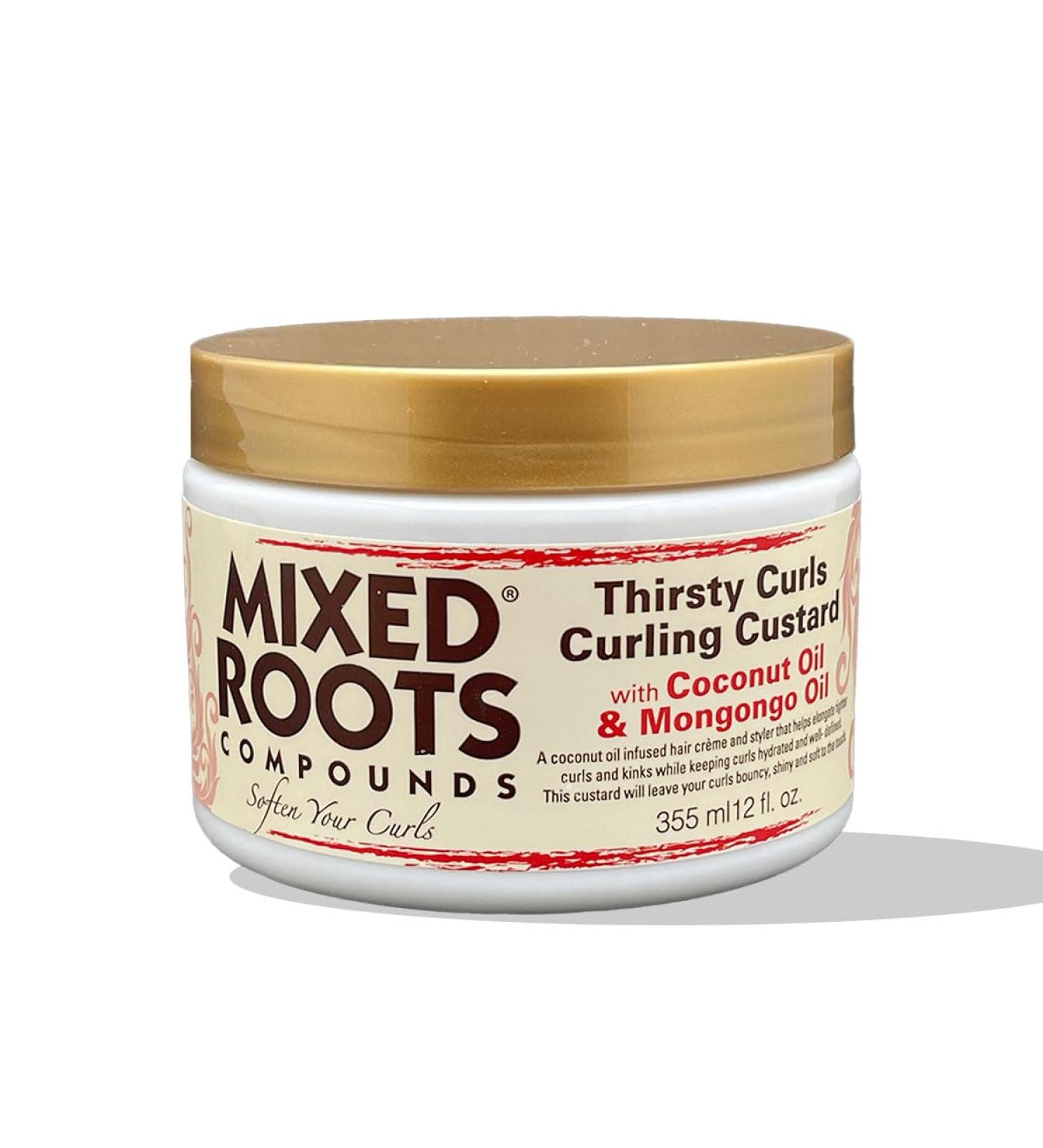 Mixed Roots Compounds Thirsty Curls Custard Coconut Oil & Mongongo Oil 355 ml - Buy Online on GoSupps.com